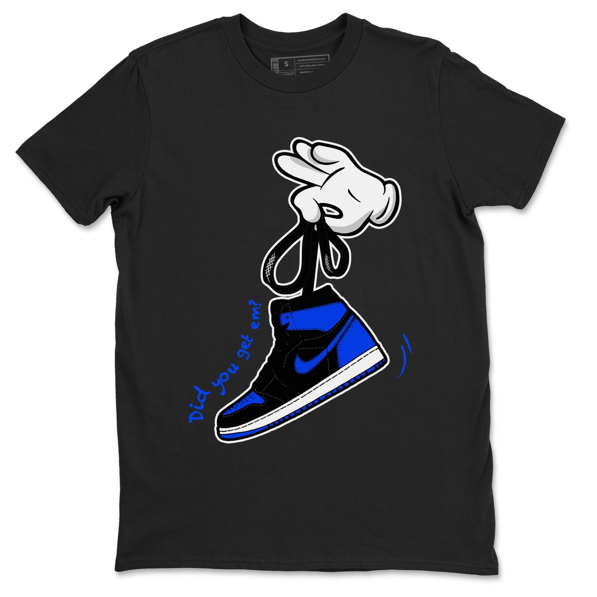 Air Jordan 1 Royal Reimagined shirt to match jordans Cartoon Hands sneaker tees Air Jordan 1 High OG Royal Reimagined Drip Gear Zone Unisex Sneaker Tees and Sneaker Match T-Shirt Black 2 T-Shirt