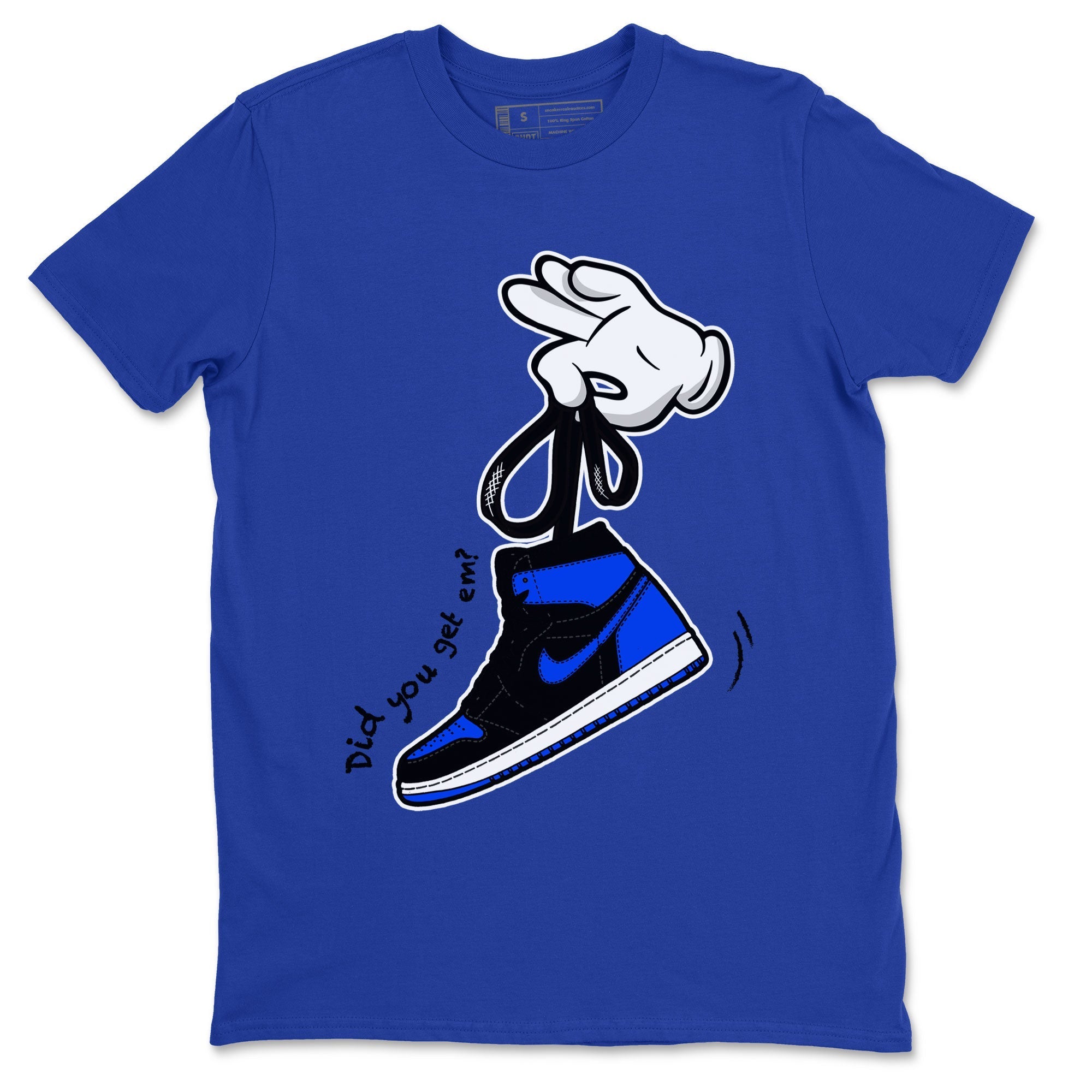 Air Jordan 1 Royal Reimagined shirt to match jordans Cartoon Hands sneaker tees Air Jordan 1 High OG Royal Reimagined Drip Gear Zone Unisex Sneaker Tees and Sneaker Match T-Shirt Royal Blue 2 T-Shirt