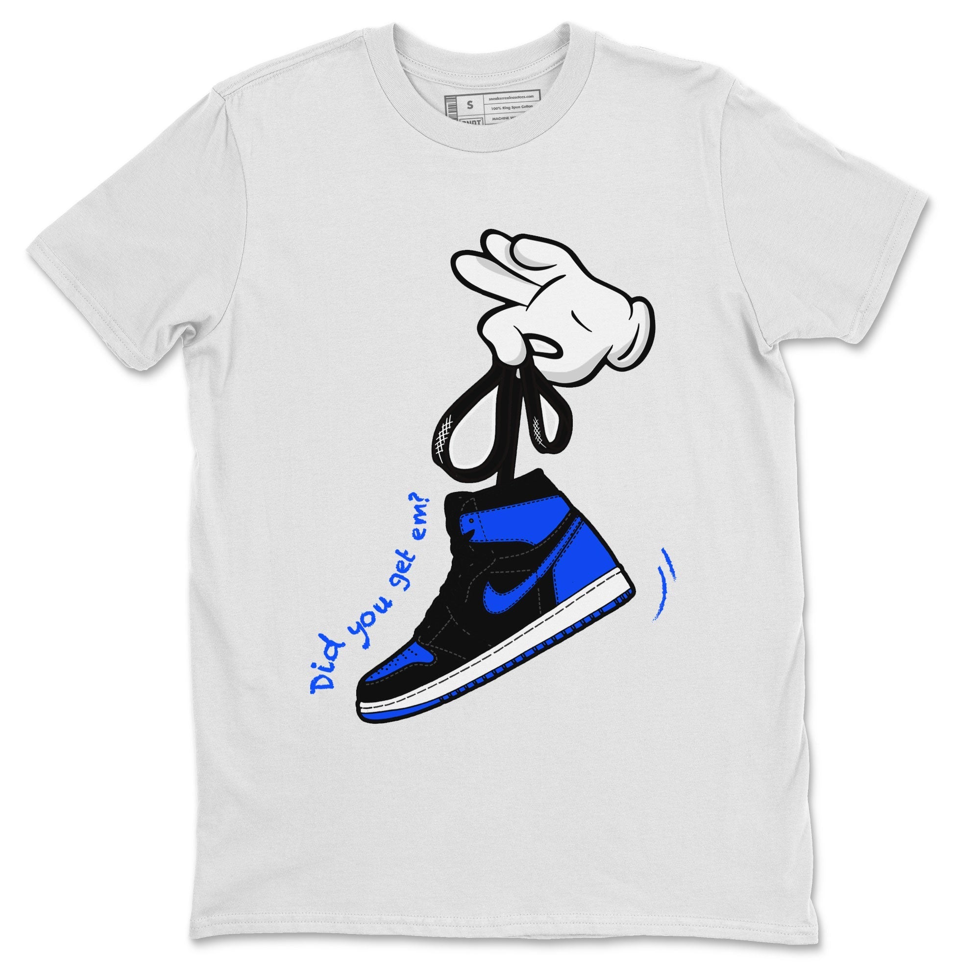 Air Jordan 1 Royal Reimagined shirt to match jordans Cartoon Hands sneaker tees Air Jordan 1 High OG Royal Reimagined Drip Gear Zone Unisex Sneaker Tees and Sneaker Match T-Shirt White 2 T-Shirt