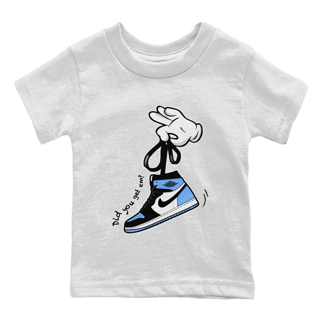 Air Jordan 1 Retro High OG UNC Toe shirt to match jordans Cartoon Hands Streetwear Sneaker Shirt UNC Toe 1s Drip Gear Zone Sneaker Matching Clothing Baby Toddler White 2 T-Shirt