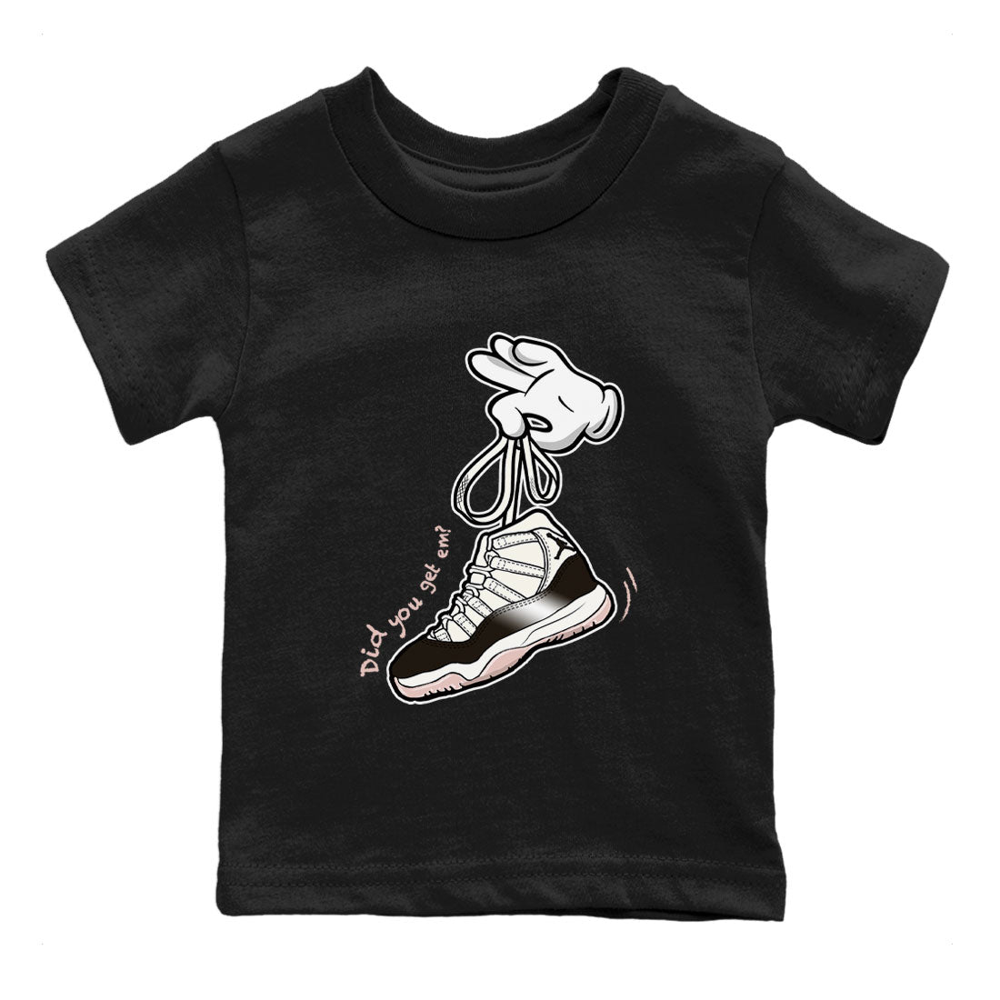 Air Jordan 11 Neapolitan sneaker shirt to match jordans Cartoon Hands sneaker tees Air Jordan 11 Neapolitan Drip Gear Zone Baby Toddler Black 2 T-Shirt