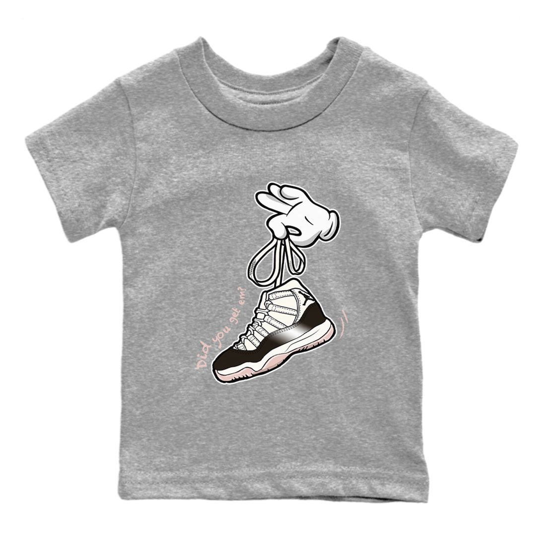 Air Jordan 11 Neapolitan sneaker shirt to match jordans Cartoon Hands sneaker tees Air Jordan 11 Neapolitan Drip Gear Zone Baby Toddler Heather Grey 2 T-Shirt
