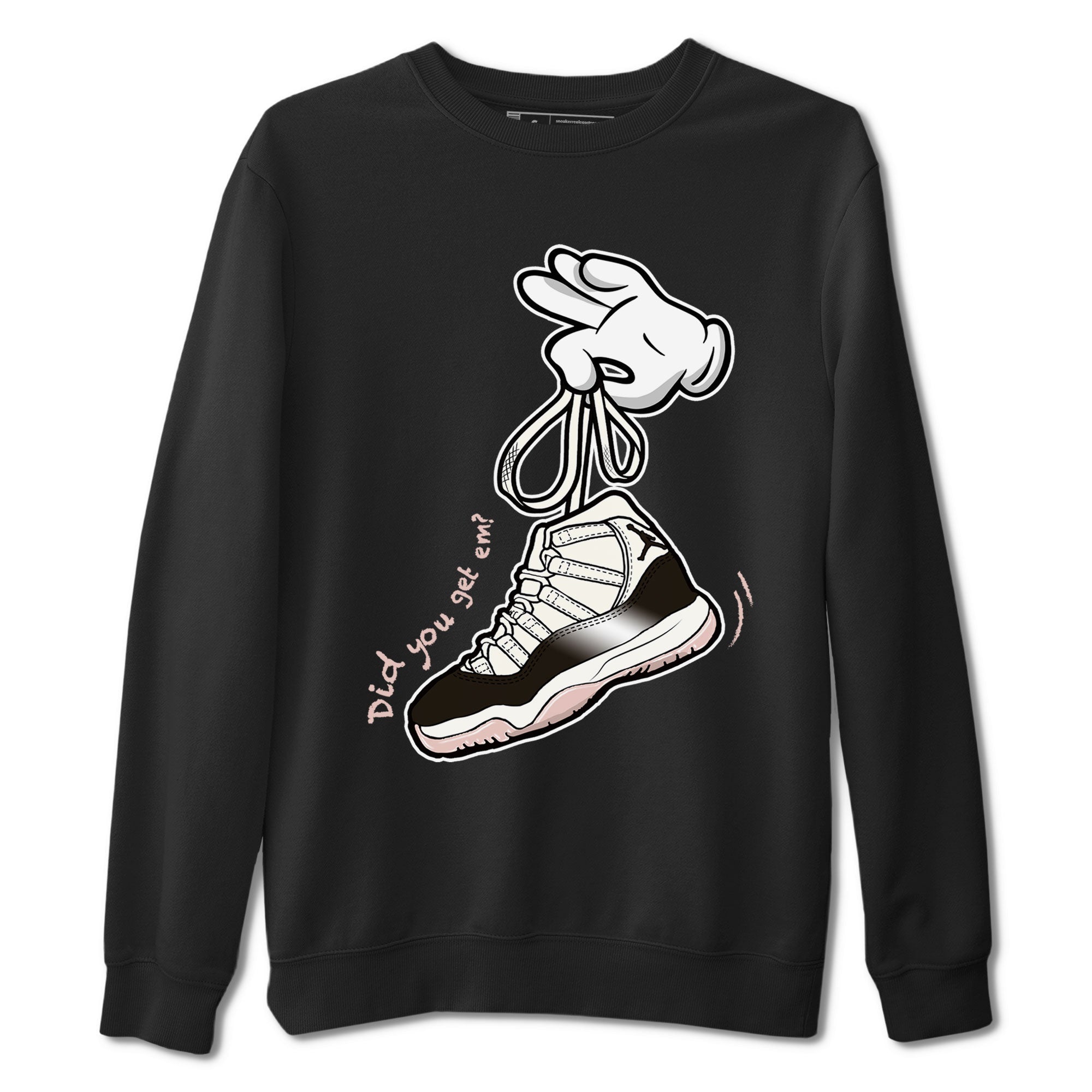 Air Jordan 11 Neapolitan sneaker shirt to match jordans Cartoon Hands sneaker tees Jordan 11 WMNS Neapolitan Drip Gear Zone Crew Neck Unisex Cotton Sneaker T-Shirt Black 2 T-Shirt