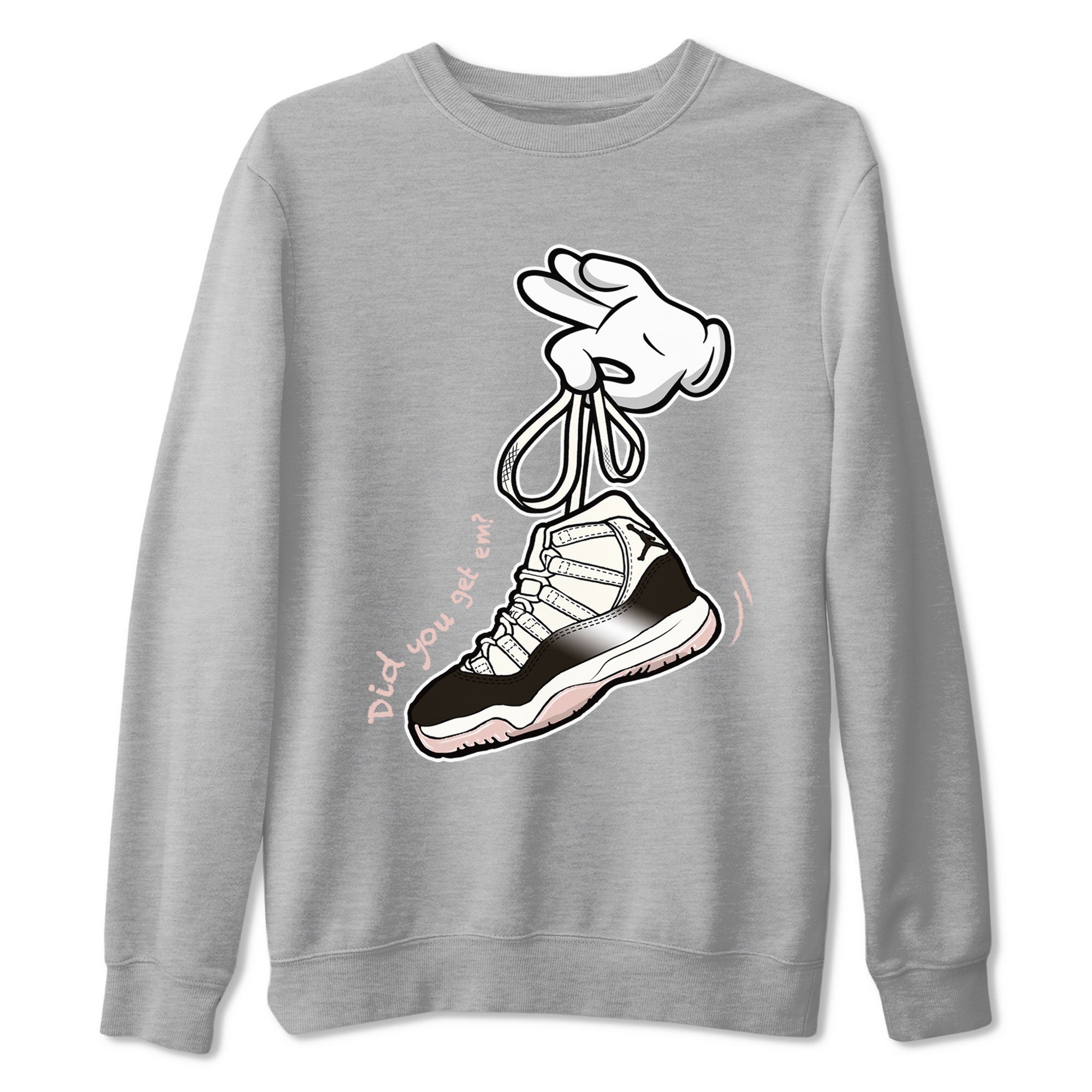 Air Jordan 11 Neapolitan sneaker shirt to match jordans Cartoon Hands sneaker tees Jordan 11 WMNS Neapolitan Drip Gear Zone Crew Neck Unisex Cotton Sneaker T-Shirt Heather Grey 2 T-Shirt