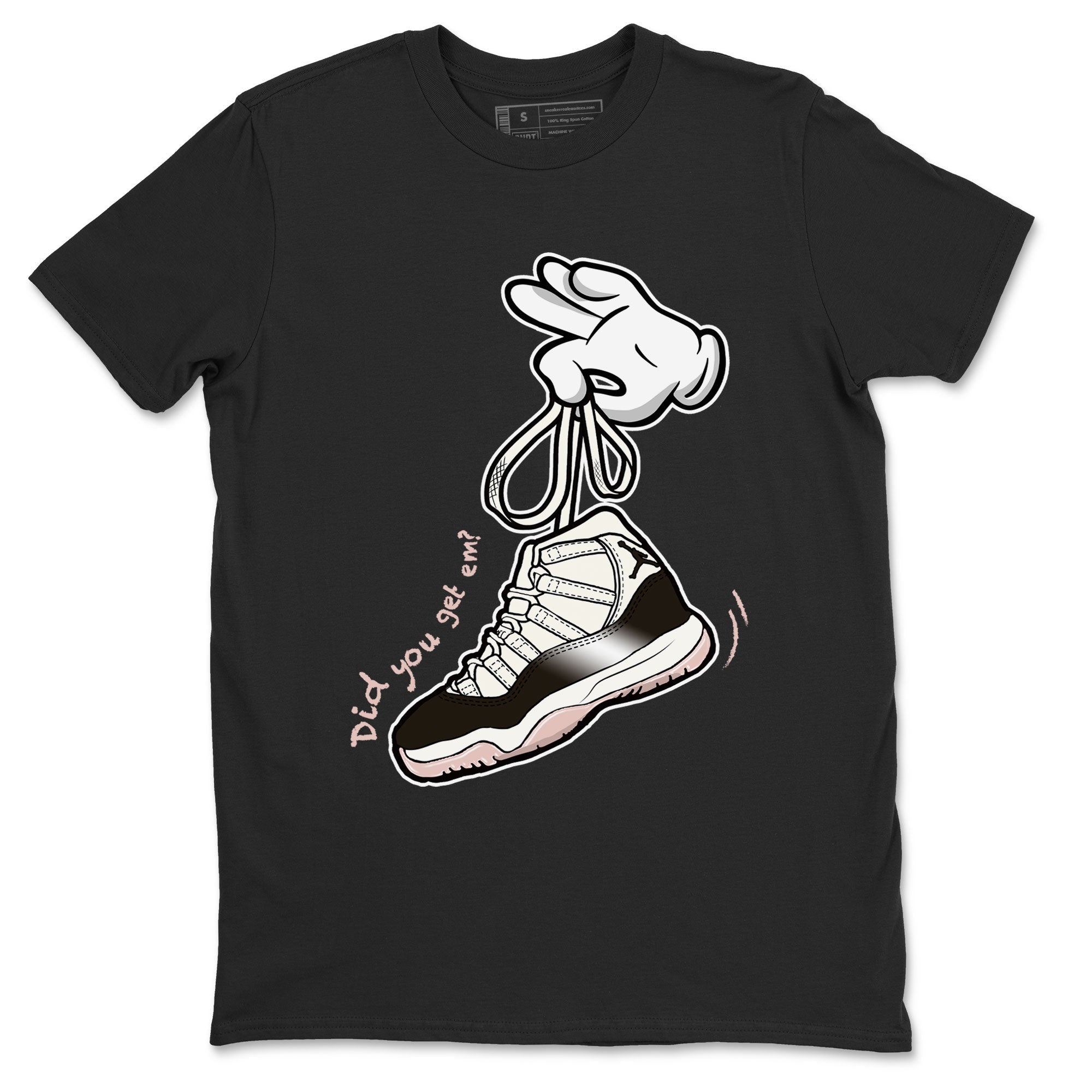 Air Jordan 11 Neapolitan sneaker shirt to match jordans Cartoon Hands sneaker tees Jordan 11 WMNS Neapolitan Drip Gear Zone Crew Neck Unisex Cotton Sneaker T-Shirt Black 2 T-Shirt