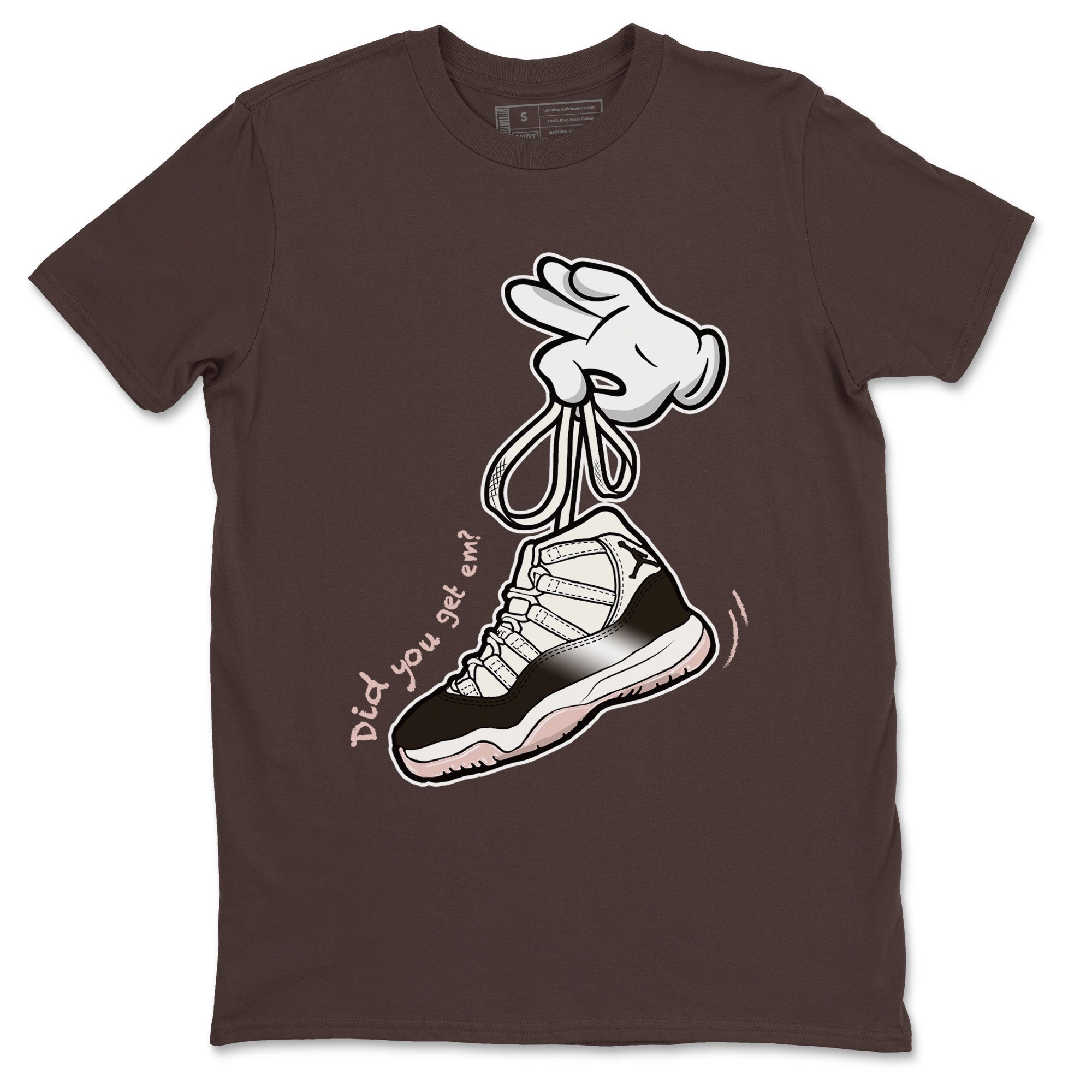 Air Jordan 11 Neapolitan sneaker shirt to match jordans Cartoon Hands sneaker tees Jordan 11 WMNS Neapolitan Drip Gear Zone Crew Neck Unisex Cotton Sneaker T-Shirt Dark Chocolate 2 T-Shirt