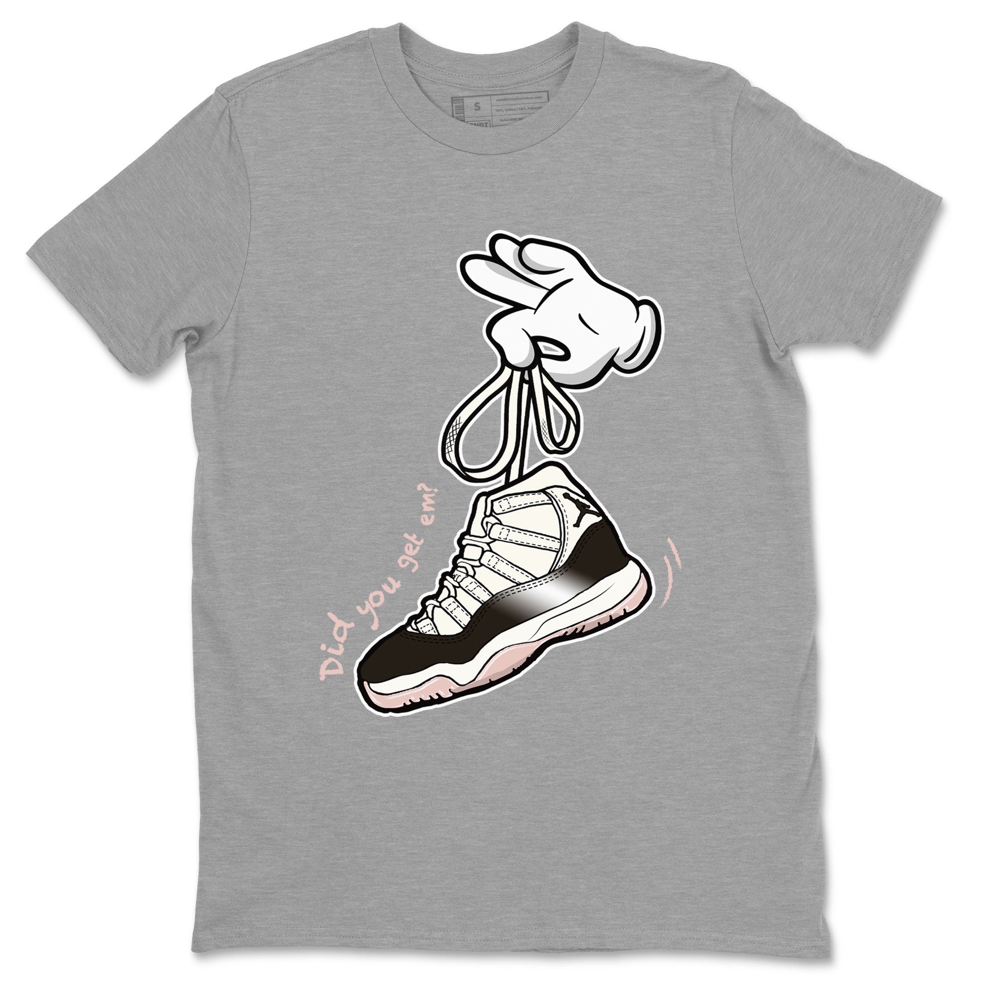Air Jordan 11 Neapolitan sneaker shirt to match jordans Cartoon Hands sneaker tees Jordan 11 WMNS Neapolitan Drip Gear Zone Crew Neck Unisex Cotton Sneaker T-Shirt Heather Grey 2 T-Shirt