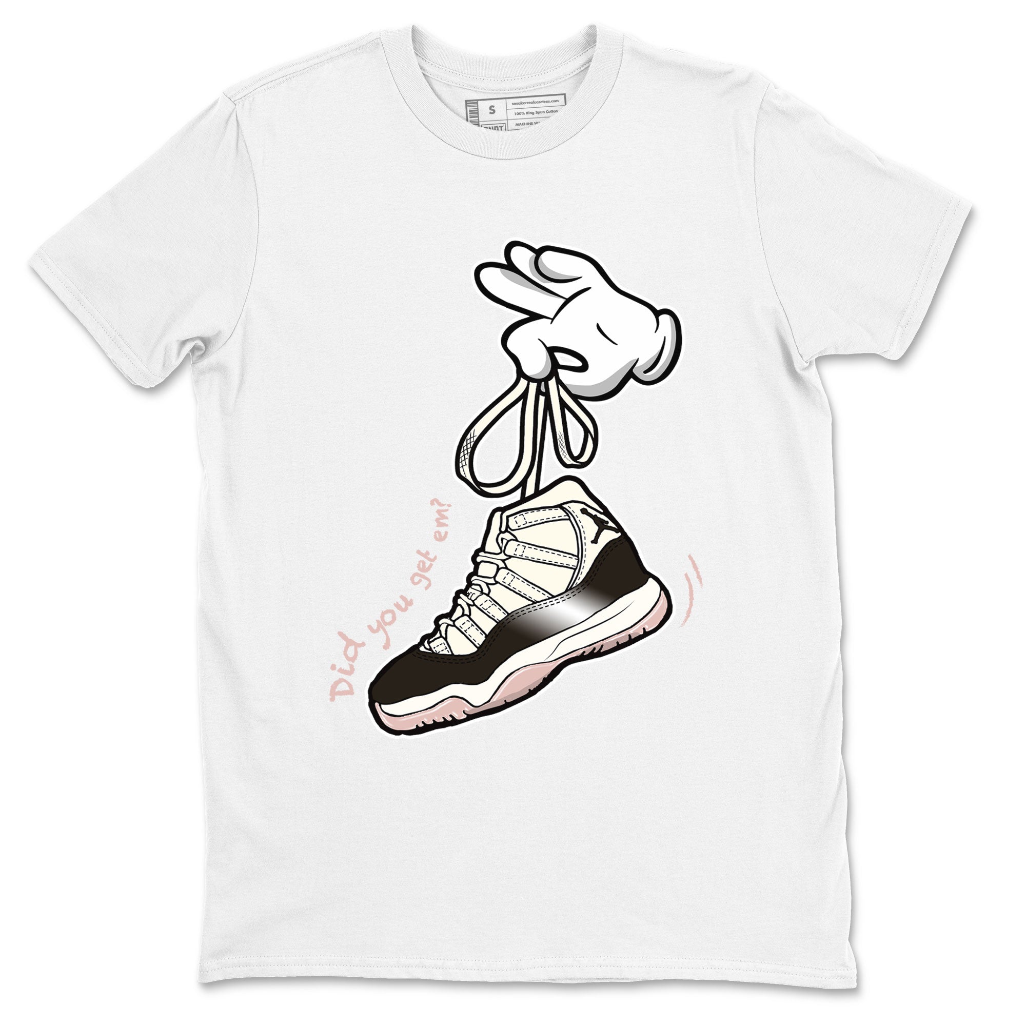 Air Jordan 11 Neapolitan sneaker shirt to match jordans Cartoon Hands sneaker tees Jordan 11 WMNS Neapolitan Drip Gear Zone Crew Neck Unisex Cotton Sneaker T-Shirt White 2 T-Shirt