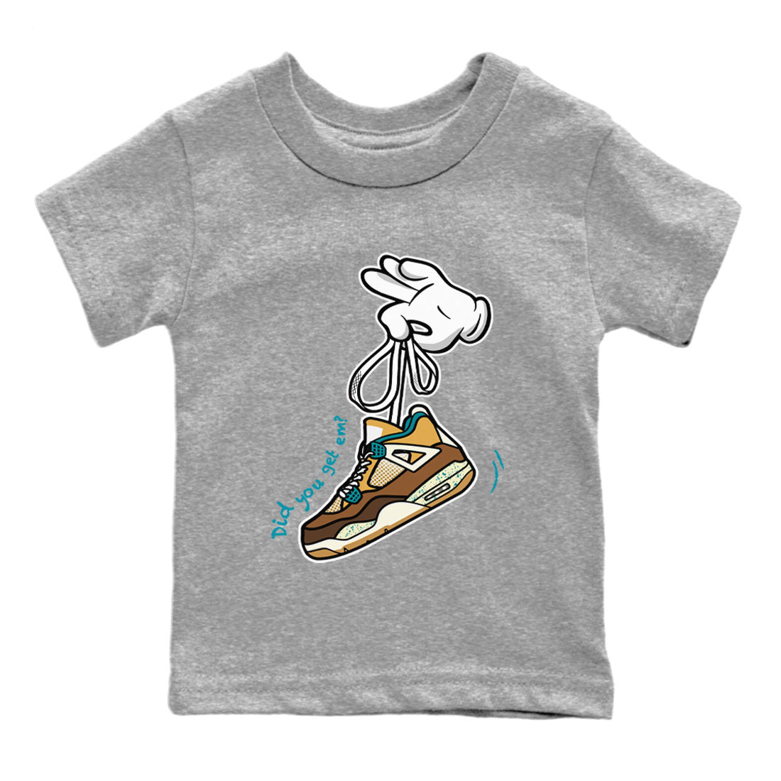 Air Jordan 4 GS Cacao Wow shirt to match jordans Cartoon Hands Streetwear Sneaker Shirt Air Jordan 4 Cacao Wow Drip Gear Zone Sneaker Matching Clothing Baby Toddler Heather Grey 2 T-Shirt
