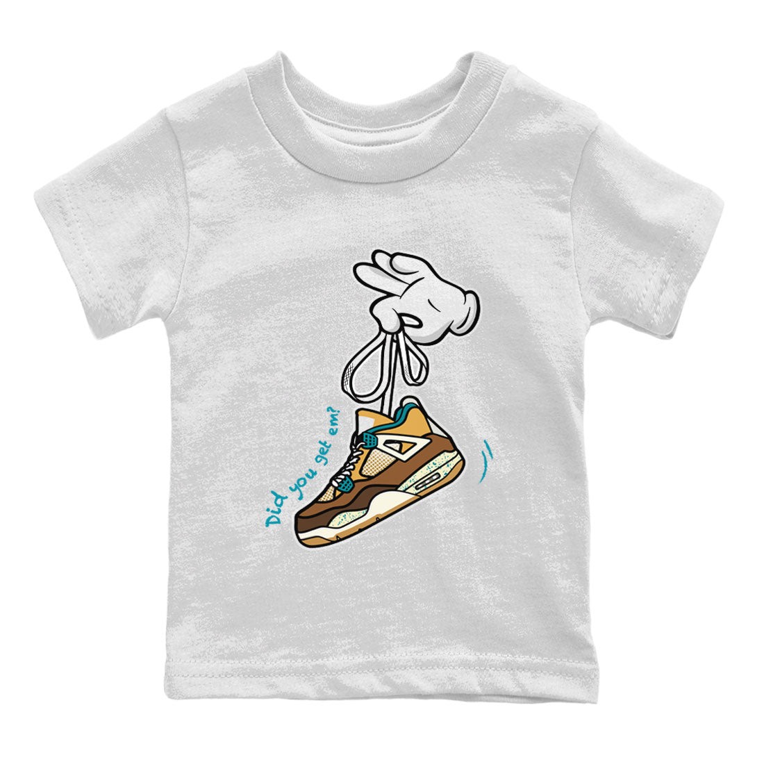 Air Jordan 4 GS Cacao Wow shirt to match jordans Cartoon Hands Streetwear Sneaker Shirt Air Jordan 4 Cacao Wow Drip Gear Zone Sneaker Matching Clothing Baby Toddler White 2 T-Shirt
