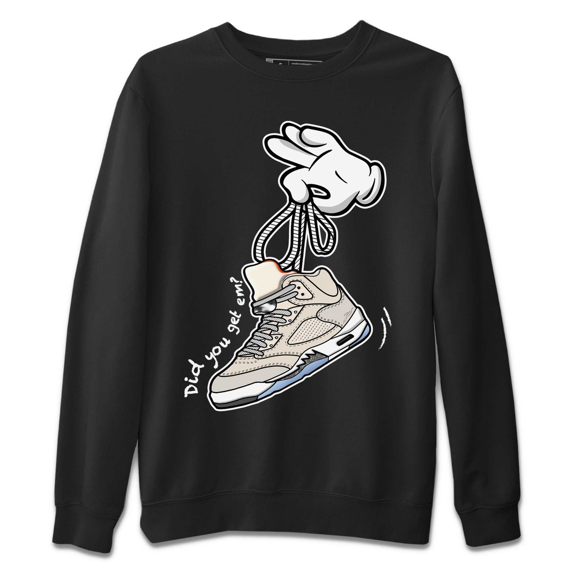 Air Jordan 5 Craft Sneaker Match Tees Cartoon Hands Streetwear Sneaker Shirt Air Jordan 5 Retro Craft Tees Unisex Shirts Black 2
