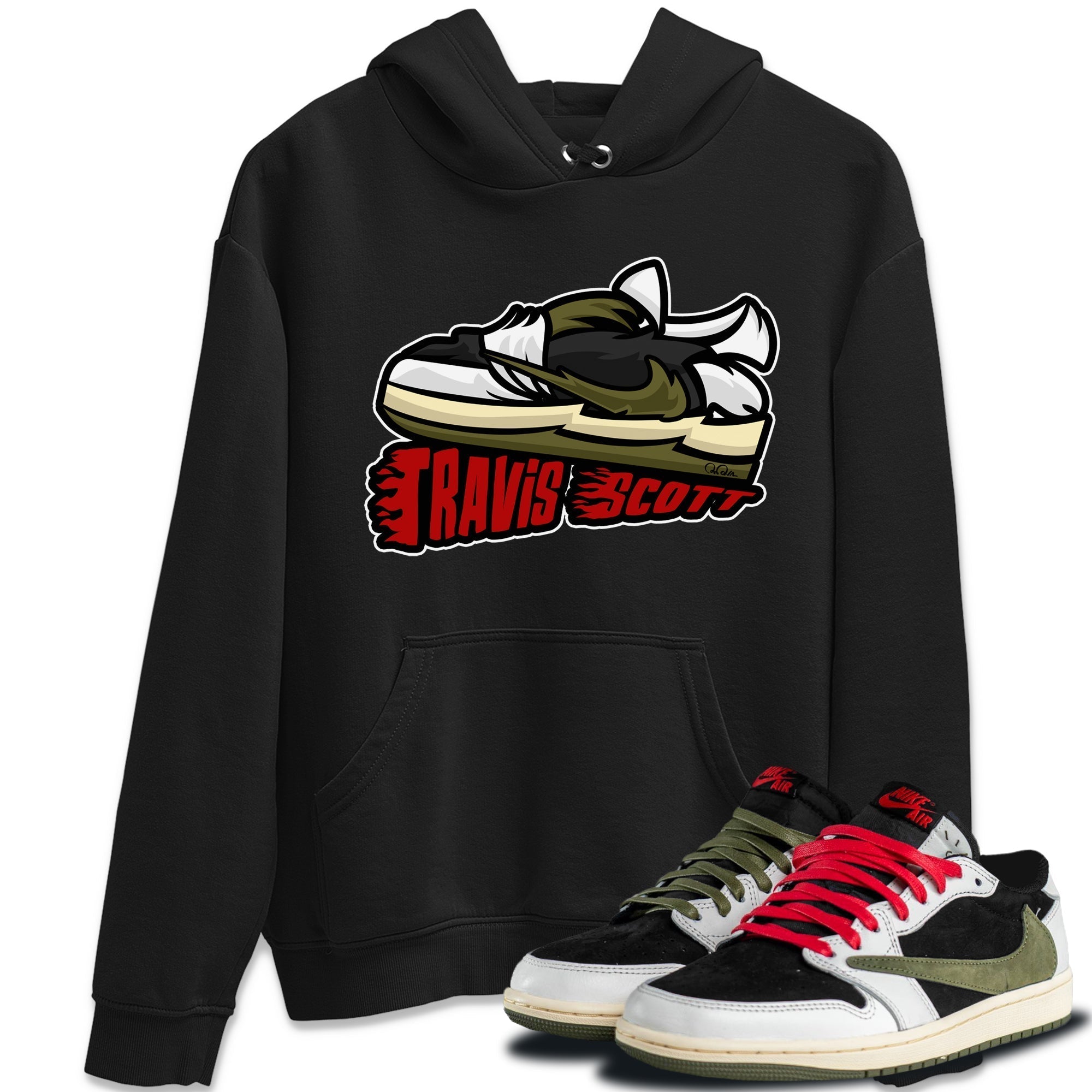 Jordan 1 Travis Scott Olive Sneaker Tees Drip Gear Zone Cartoon Shoes Sneaker Tees Jordan 1 Travis Scott Olive Shirt Unisex Shirts