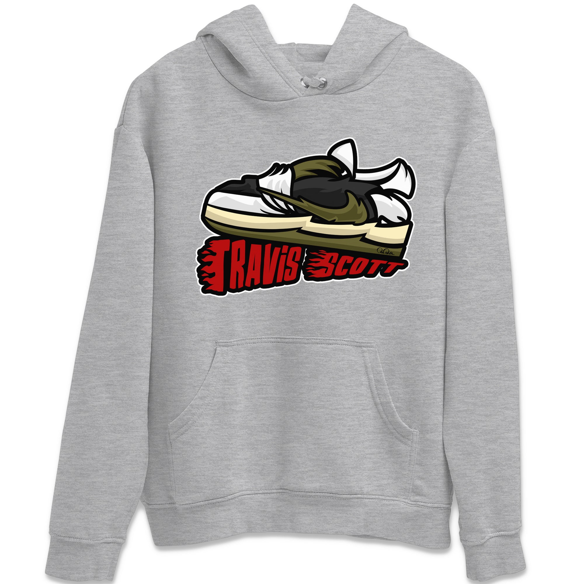Jordan 1 Travis Scott Olive Sneaker Tees Drip Gear Zone Cartoon Shoes Sneaker Tees Jordan 1 Travis Scott Olive Shirt Unisex Shirts