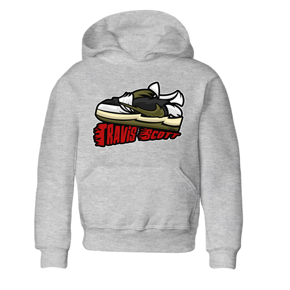 Jordan 1 Travis Scott Olive Sneaker Tees Drip Gear Zone Cartoon Shoes Sneaker Tees Jordan 1 Travis Scott Olive Shirt Kids Shirts