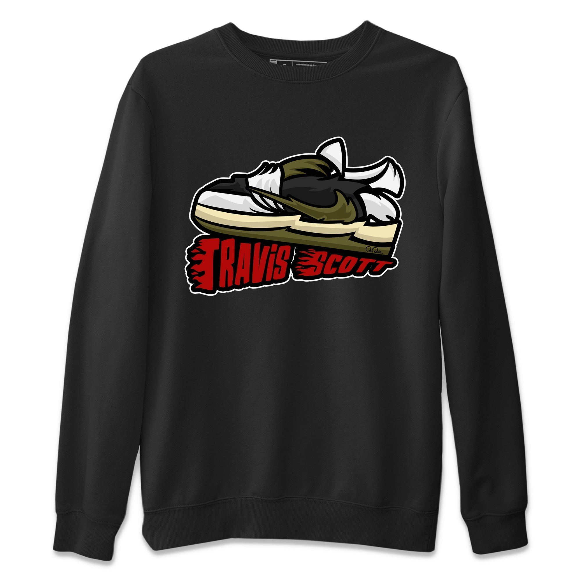 Jordan 1 Travis Scott Olive Sneaker Tees Drip Gear Zone Cartoon Shoes Sneaker Tees Jordan 1 Travis Scott Olive Shirt Unisex Shirts