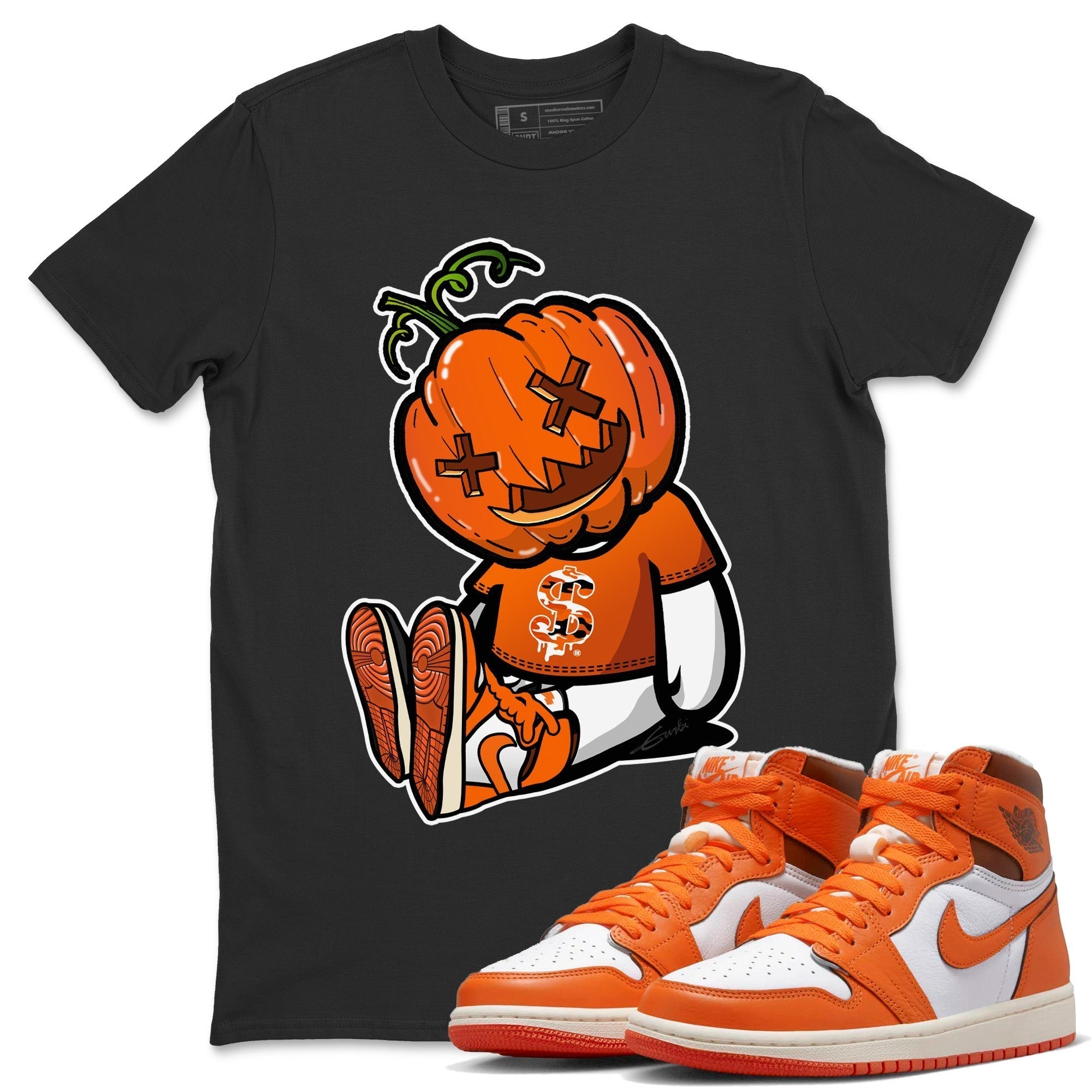 Jordan 1 Starfish Sneaker Matching T-Shirt Carved Pumpkin Dolls Sneaker Tees Jordan 1 Starfish Sneaker Release Tees Crew Neck Tees