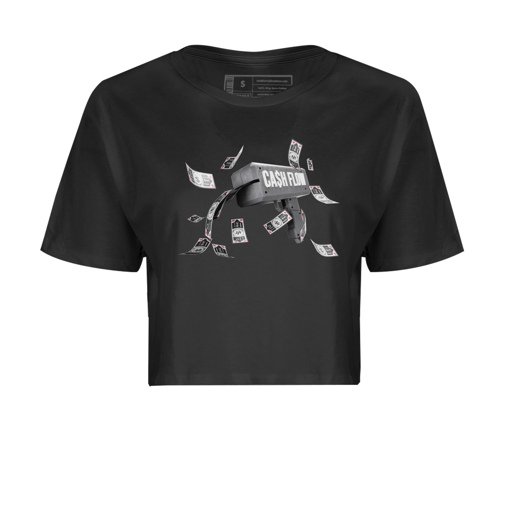 Air Jordan 1 Washed Heritage Sneaker Match Tees Cash Flow Streetwear Sneaker Shirt AJ1 OG HIGH Washed Heritage Sneaker Release Tees Women's Shirts Black 2