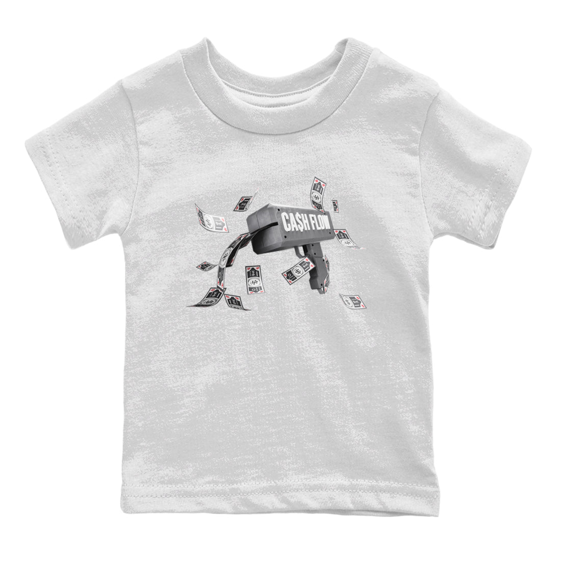 Air Jordan 1 Washed Heritage Sneaker Match Tees Cash Flow Streetwear Sneaker Shirt AJ1 OG HIGH Washed Heritage Sneaker Release Tees Kids Shirts White 2