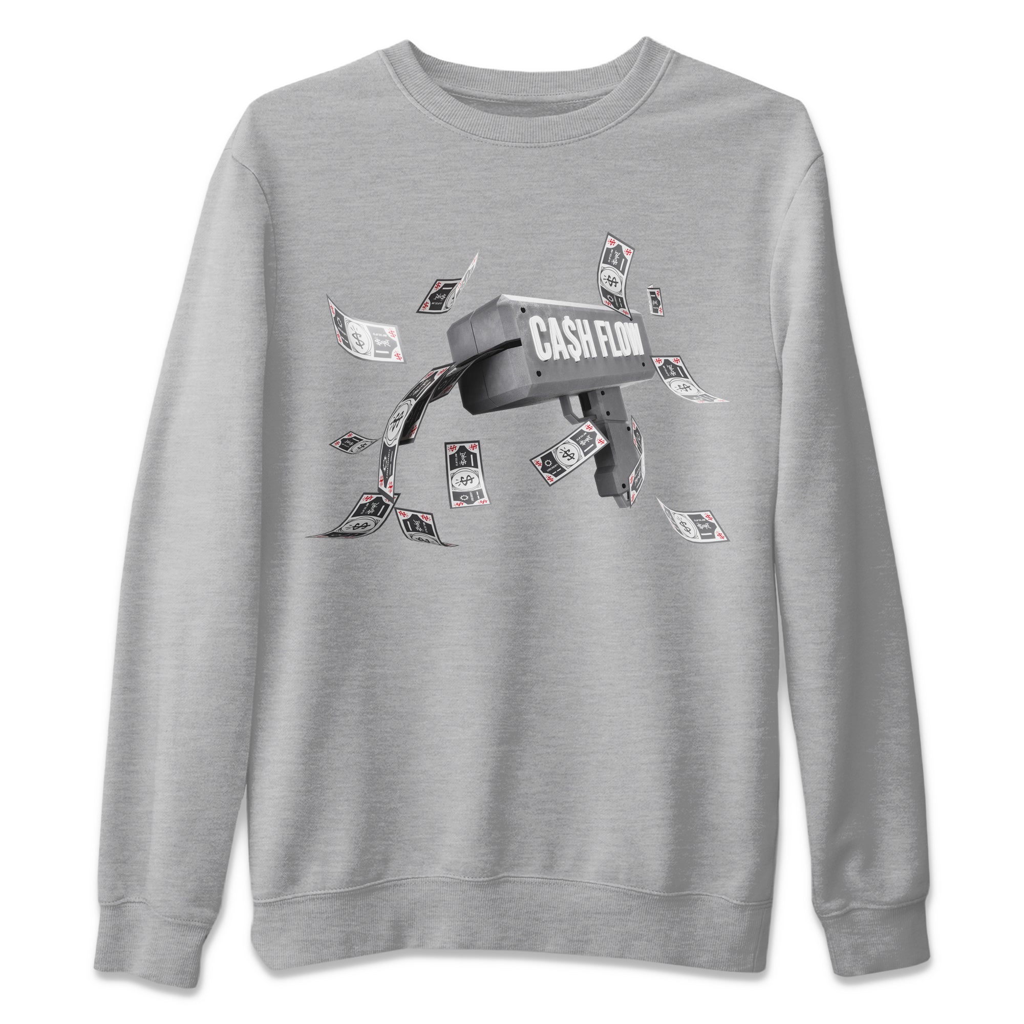 Air Jordan 1 Washed Heritage Sneaker Match Tees Cash Flow Streetwear Sneaker Shirt AJ1 OG HIGH Washed Heritage Sneaker Release Tees Unisex Shirts Heather Grey 2