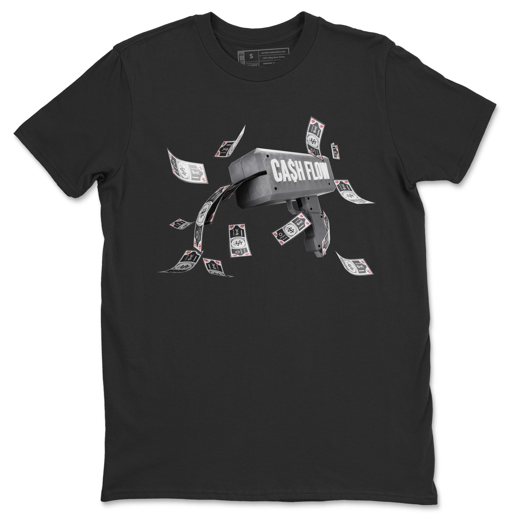 Air Jordan 1 Washed Heritage Sneaker Match Tees Cash Flow Streetwear Sneaker Shirt AJ1 OG HIGH Washed Heritage Sneaker Release Tees Unisex Shirts Black 2