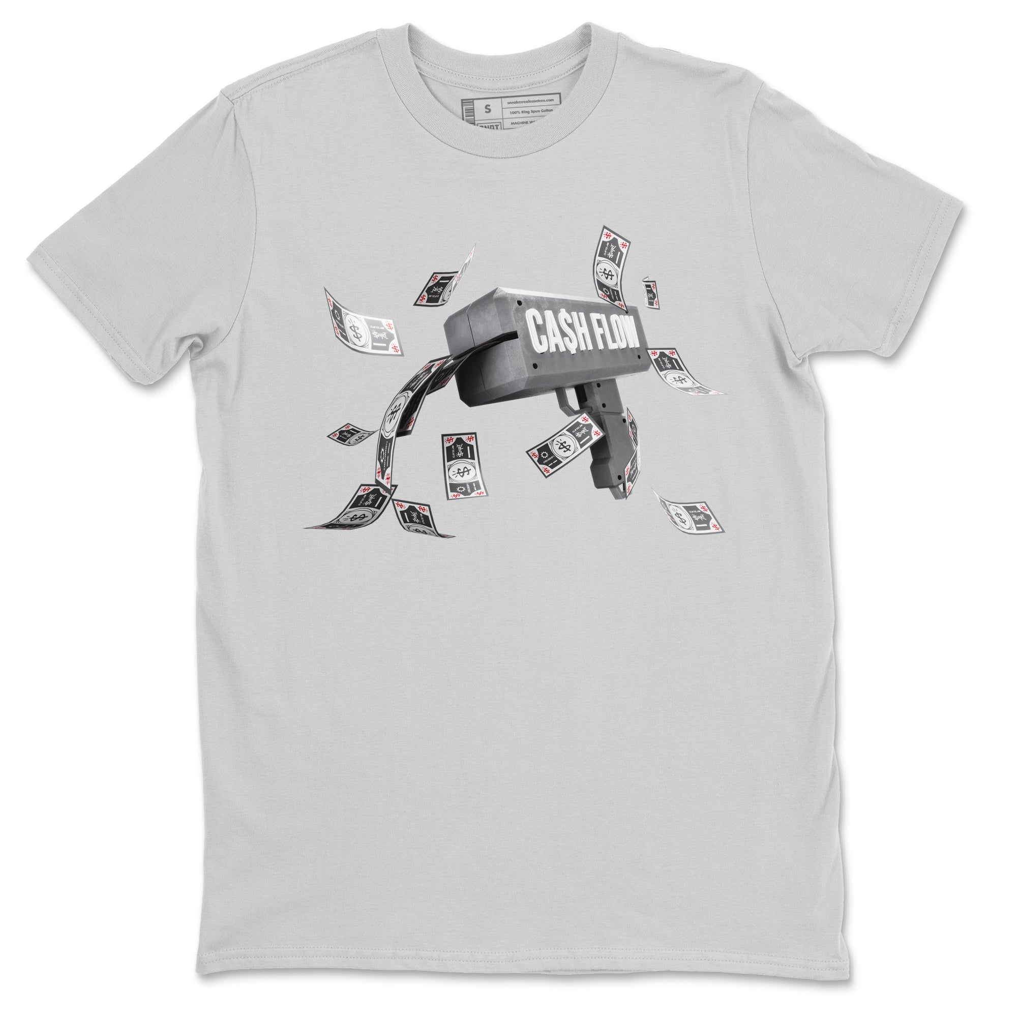 Air Jordan 1 Washed Heritage Sneaker Match Tees Cash Flow Streetwear Sneaker Shirt AJ1 OG HIGH Washed Heritage Sneaker Release Tees Unisex Shirts Silver 2