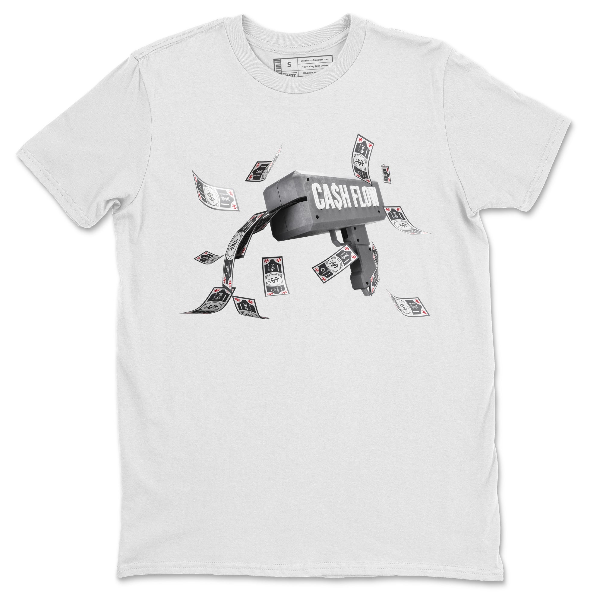 Air Jordan 1 Washed Heritage Sneaker Match Tees Cash Flow Streetwear Sneaker Shirt AJ1 OG HIGH Washed Heritage Sneaker Release Tees Unisex Shirts White 2