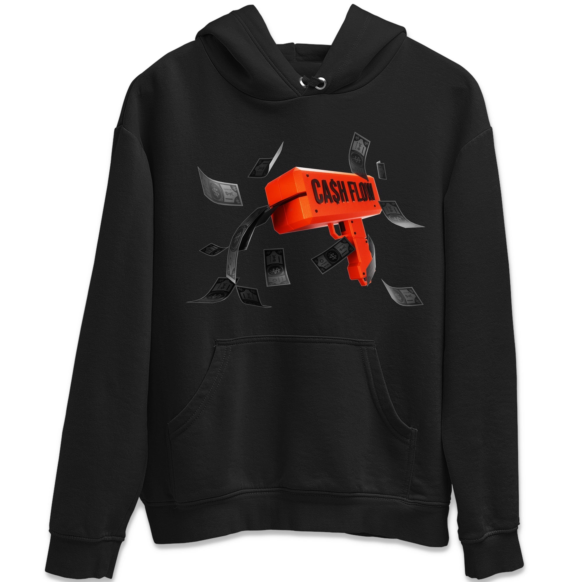 Air Jordan 12 Brilliant Orange Sneaker Match Tees Cash Flow Streetwear Sneaker Shirt AJ12 Brilliant Orange Sneaker Release Tees Unisex Shirts Black 2