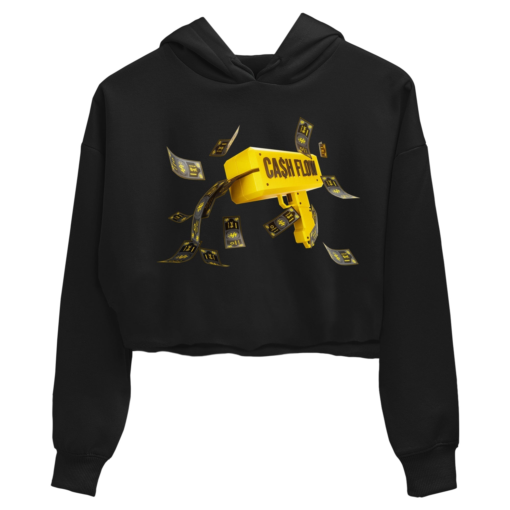 Air Jordan 4 Thunder Sneaker Match Tees Cash Flow Streetwear Sneaker Shirt AJ4 Thunder Sneaker Release Tees Women's Shirts Black 2