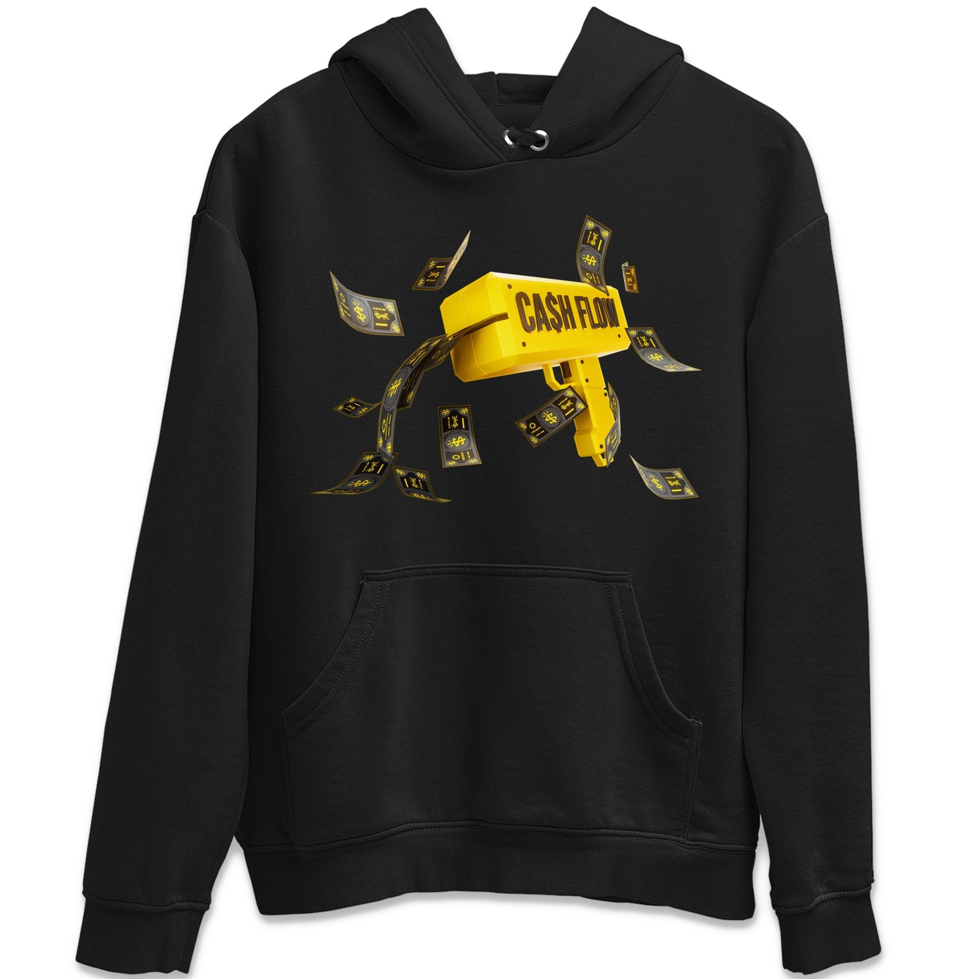 Air Jordan 4 Thunder Sneaker Match Tees Cash Flow Streetwear Sneaker Shirt AJ4 Thunder Sneaker Release Tees Unisex Shirts Black 2