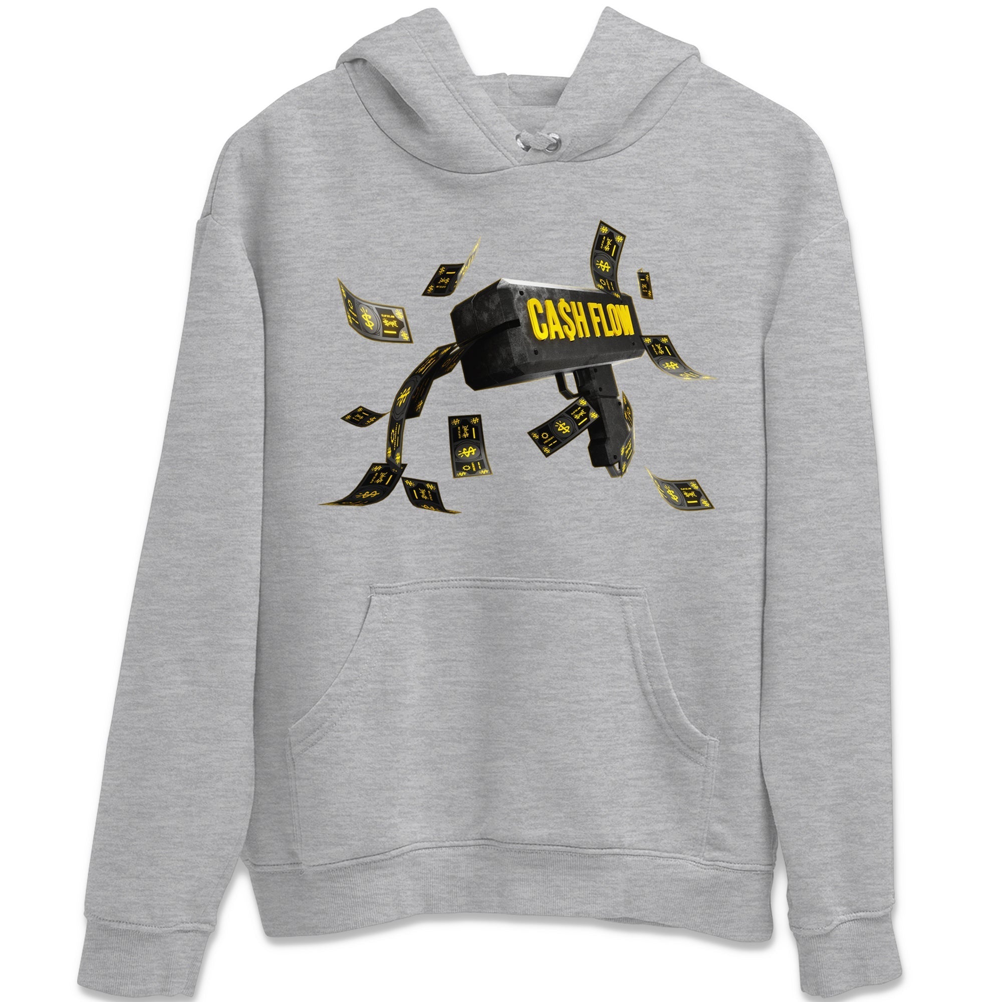 Air Jordan 4 Thunder Sneaker Match Tees Cash Flow Streetwear Sneaker Shirt AJ4 Thunder Sneaker Release Tees Unisex Shirts Heather Grey 2