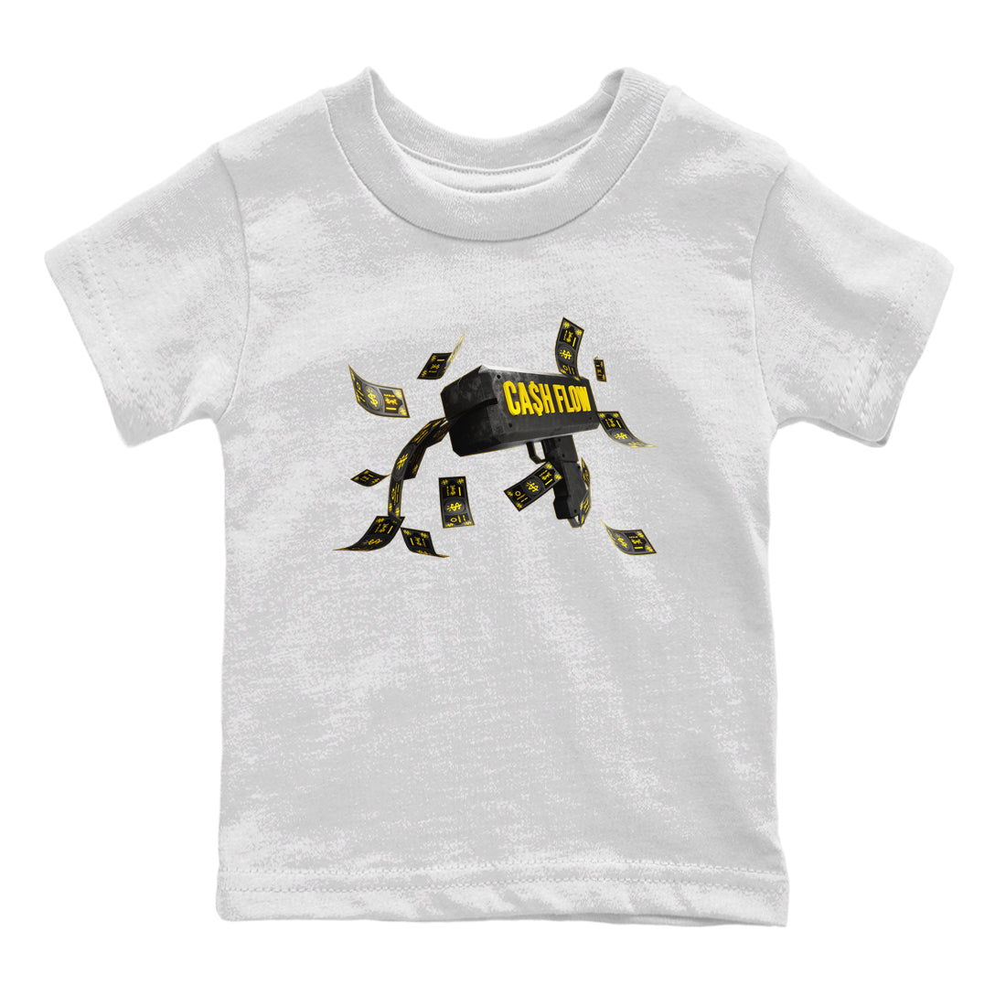 Air Jordan 4 Thunder Sneaker Match Tees Cash Flow Streetwear Sneaker Shirt AJ4 Thunder Sneaker Release Tees Kids Shirts White 2