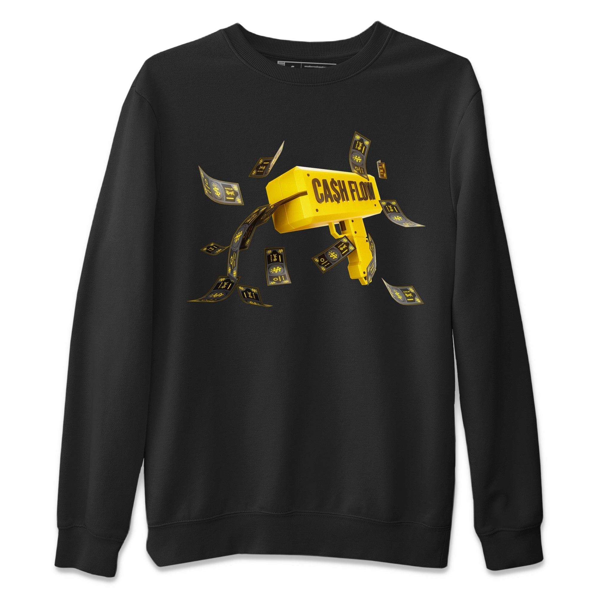 Air Jordan 4 Thunder Sneaker Match Tees Cash Flow Streetwear Sneaker Shirt AJ4 Thunder Sneaker Release Tees Unisex Shirts Black 2