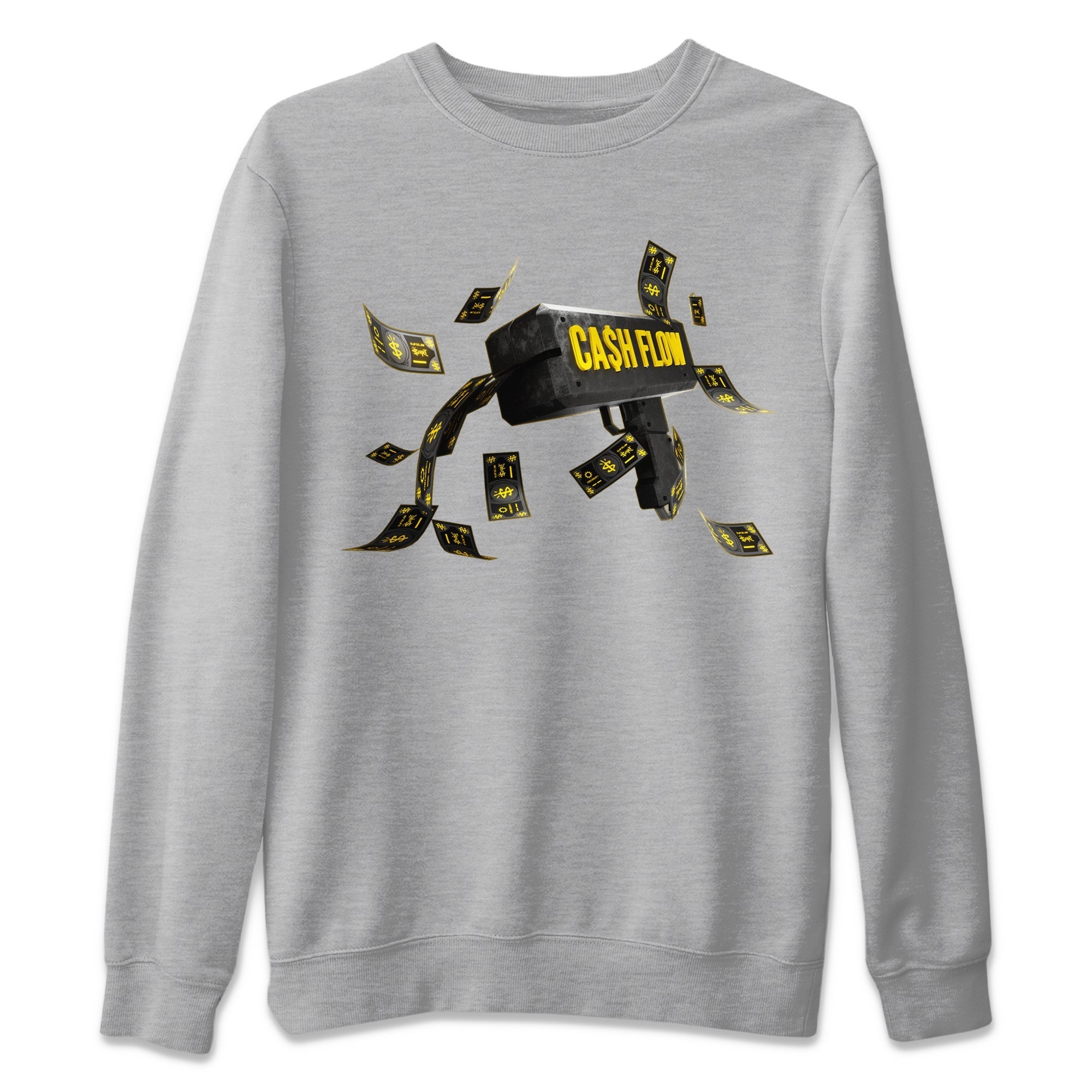 Air Jordan 4 Thunder Sneaker Match Tees Cash Flow Streetwear Sneaker Shirt AJ4 Thunder Sneaker Release Tees Unisex Shirts Heather Grey 2