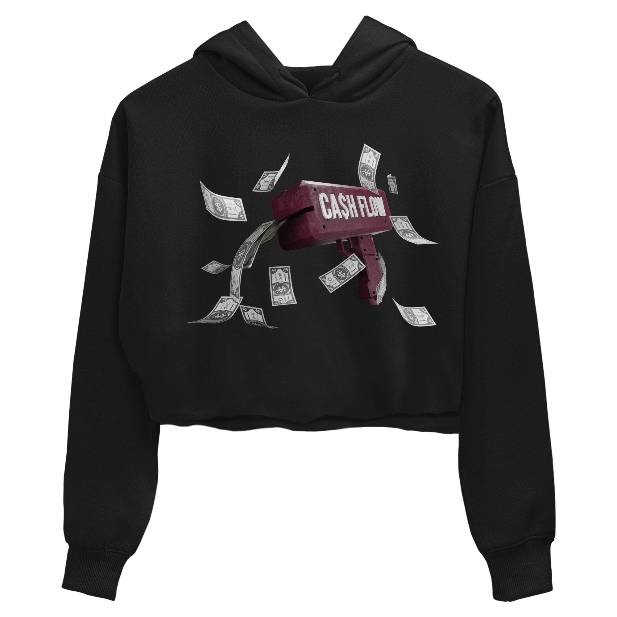 Air Jordan 5 Burgundy Sneaker Match Tees Cash Flow Streetwear Sneaker Shirt AJ5 Burgundy Sneaker Release Tees Women's Shirts Black 2