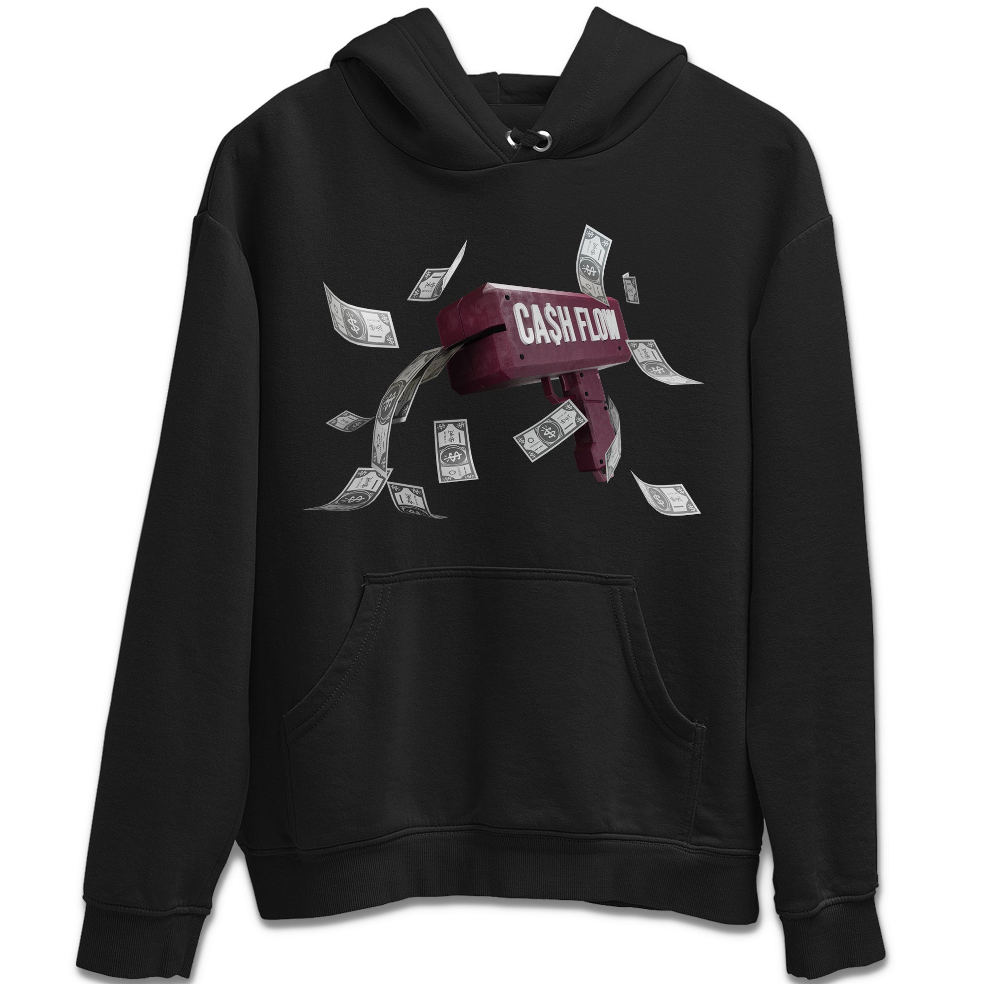 Air Jordan 5 Burgundy Sneaker Match Tees Cash Flow Streetwear Sneaker Shirt AJ5 Burgundy Sneaker Release Tees Unisex Shirts Black 2