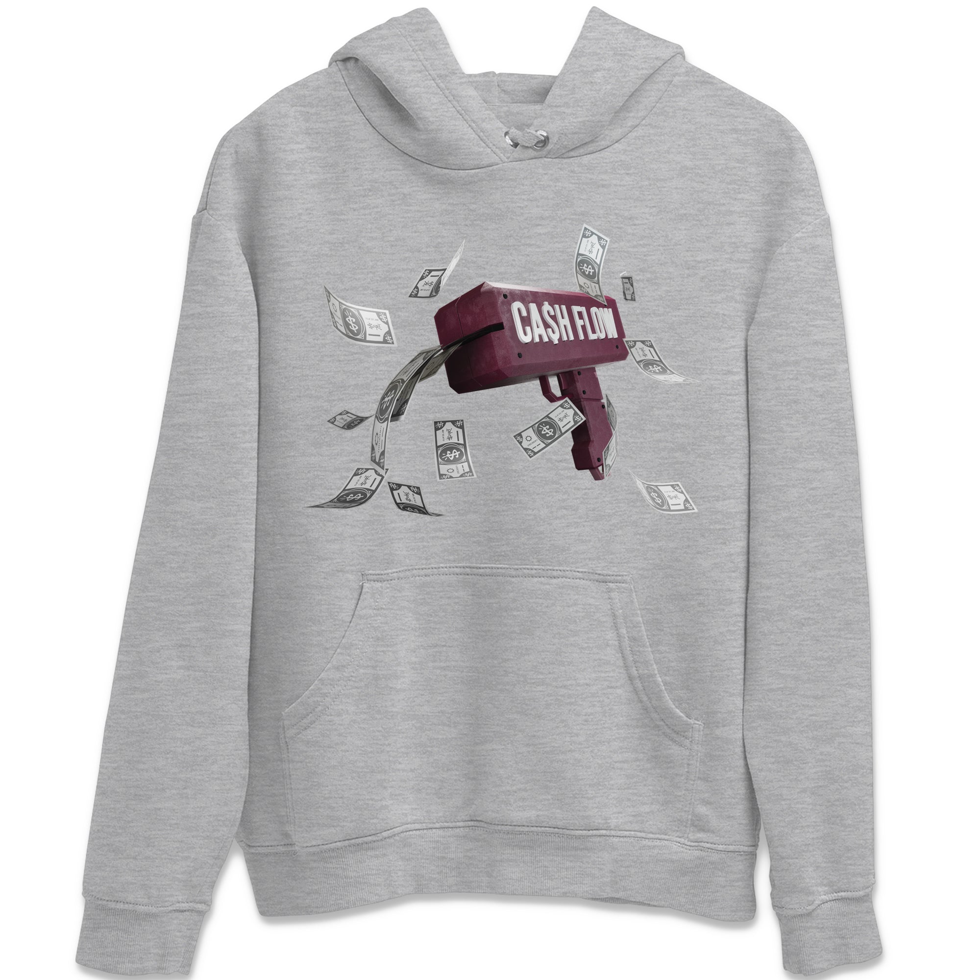 Air Jordan 5 Burgundy Sneaker Match Tees Cash Flow Streetwear Sneaker Shirt AJ5 Burgundy Sneaker Release Tees Unisex Shirts Heather Grey 2