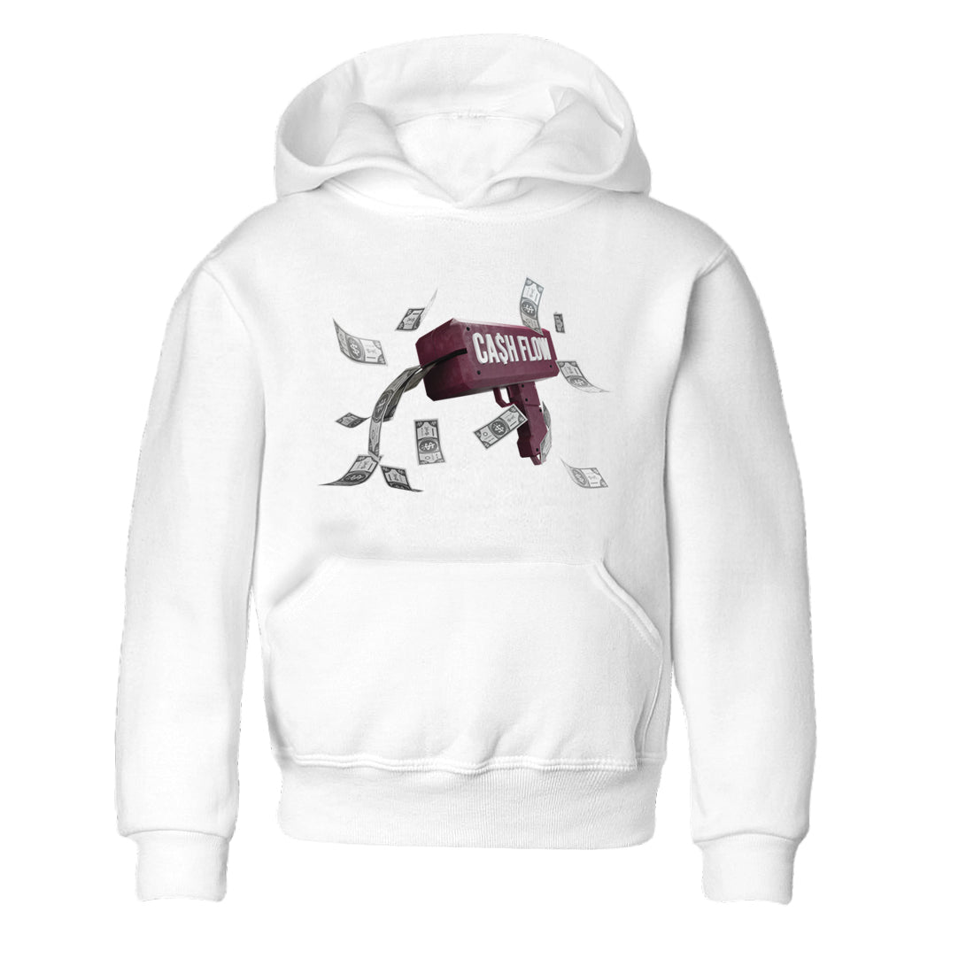 Air Jordan 5 Burgundy Sneaker Match Tees Cash Flow Streetwear Sneaker Shirt AJ5 Burgundy Sneaker Release Tees Kids Shirts White 2