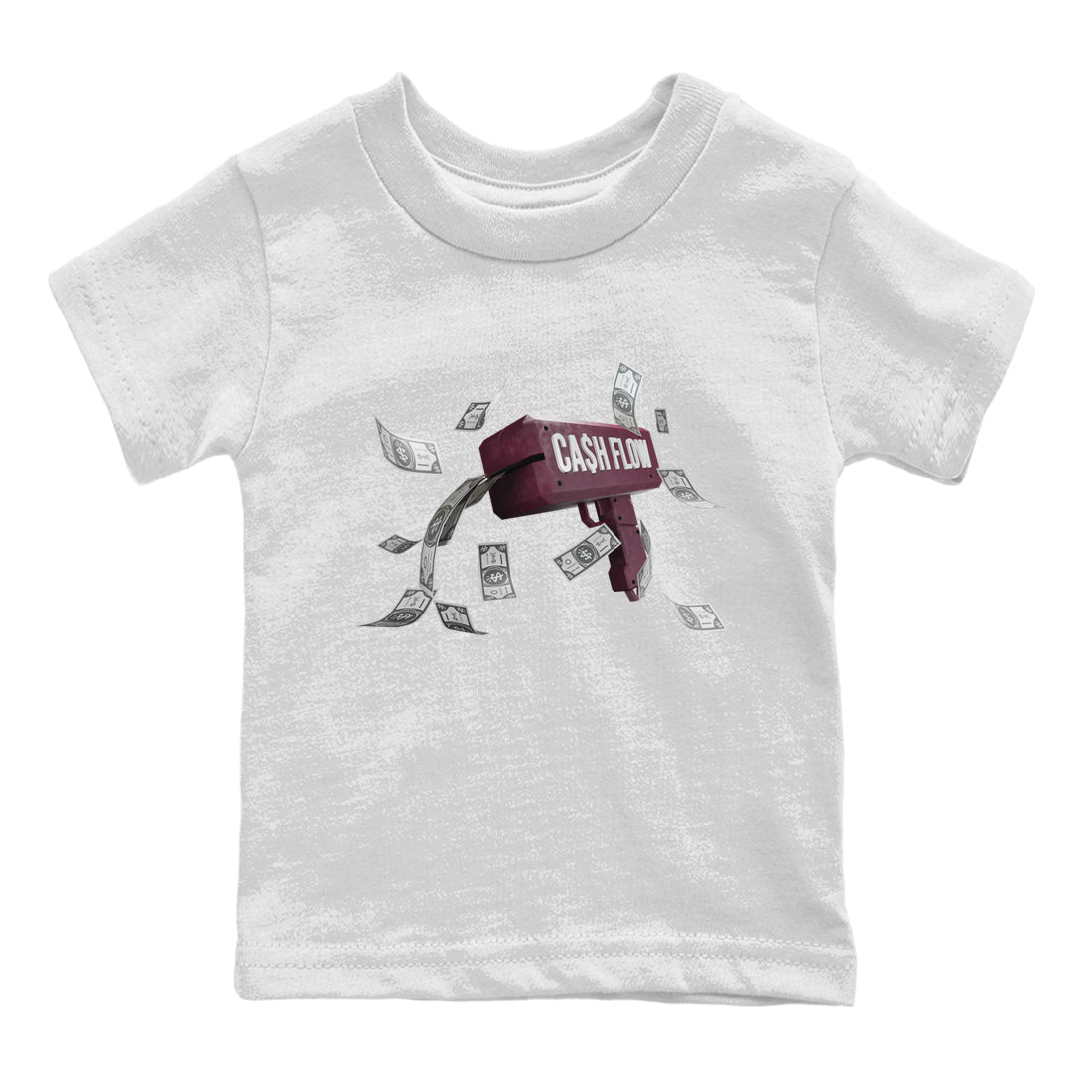 Air Jordan 5 Burgundy Sneaker Match Tees Cash Flow Streetwear Sneaker Shirt AJ5 Burgundy Sneaker Release Tees Kids Shirts White 2