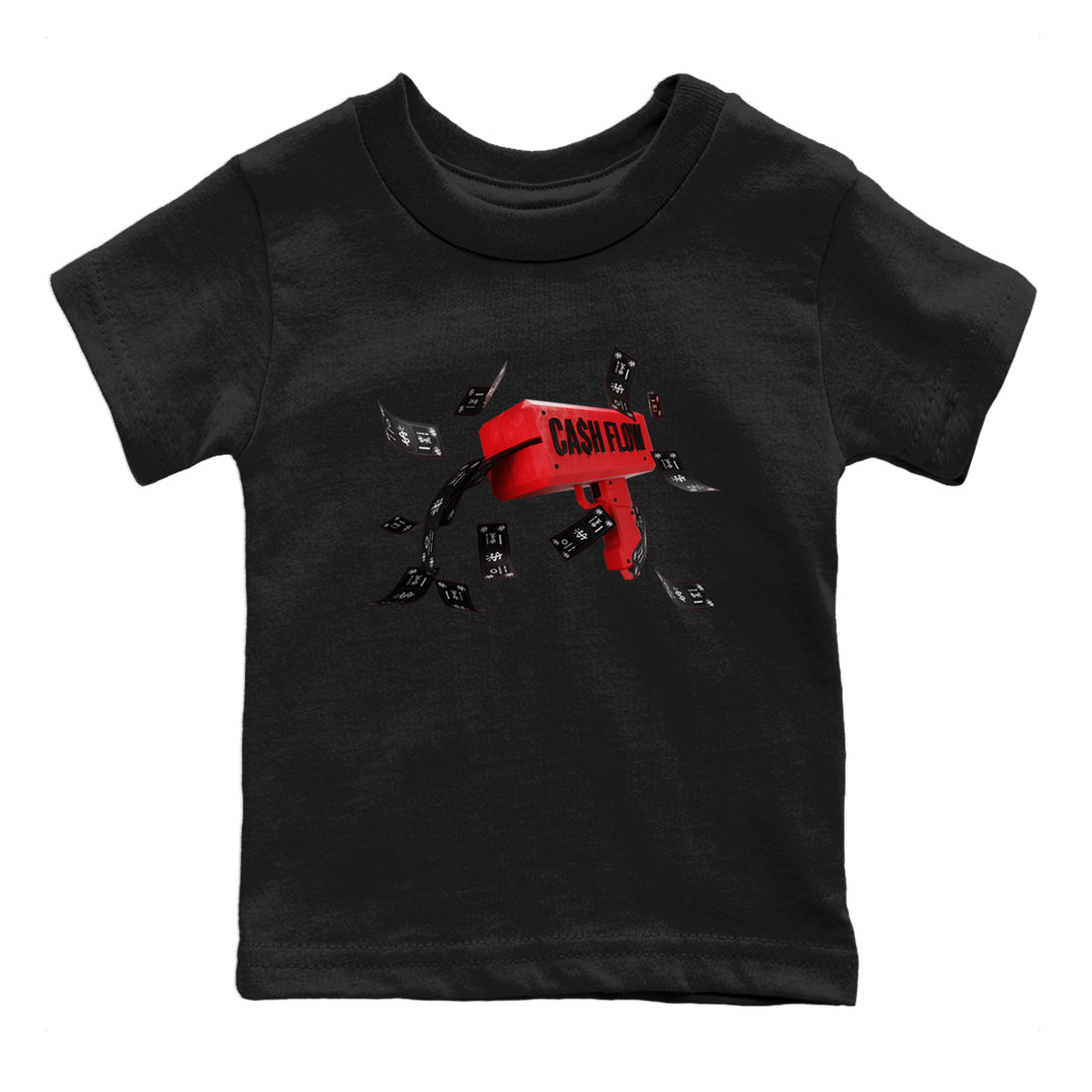 Air Jordan 6 Toro Bravo Sneaker Match Tees Cash Flow Streetwear Sneaker Shirt AJ6 Toro Bravo Sneaker Release Tees Kids Shirts Black 2