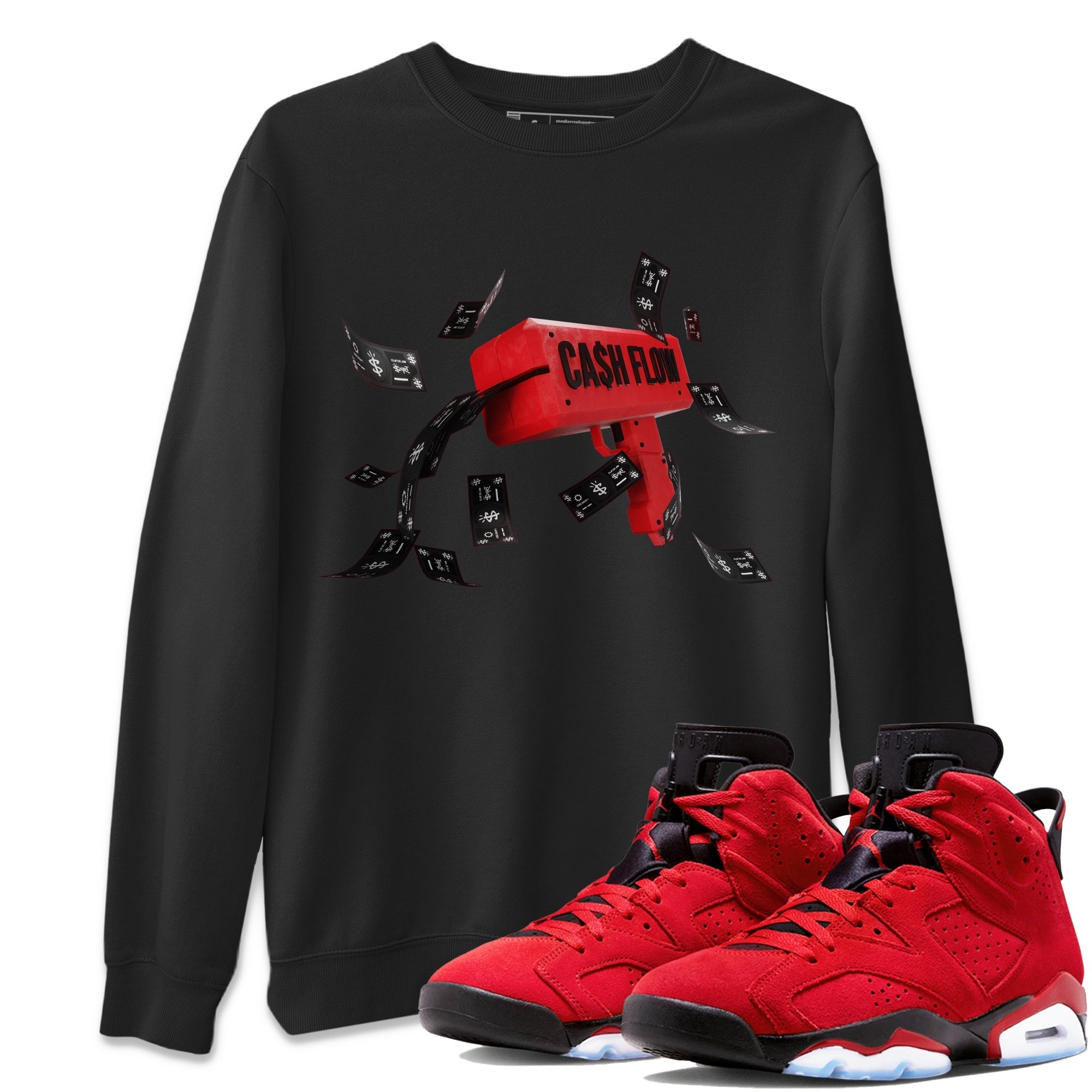 Air Jordan 6 Toro Bravo Sneaker Match Tees Cash Flow Streetwear Sneaker Shirt AJ6 Toro Bravo Sneaker Release Tees Unisex Shirts Black 1