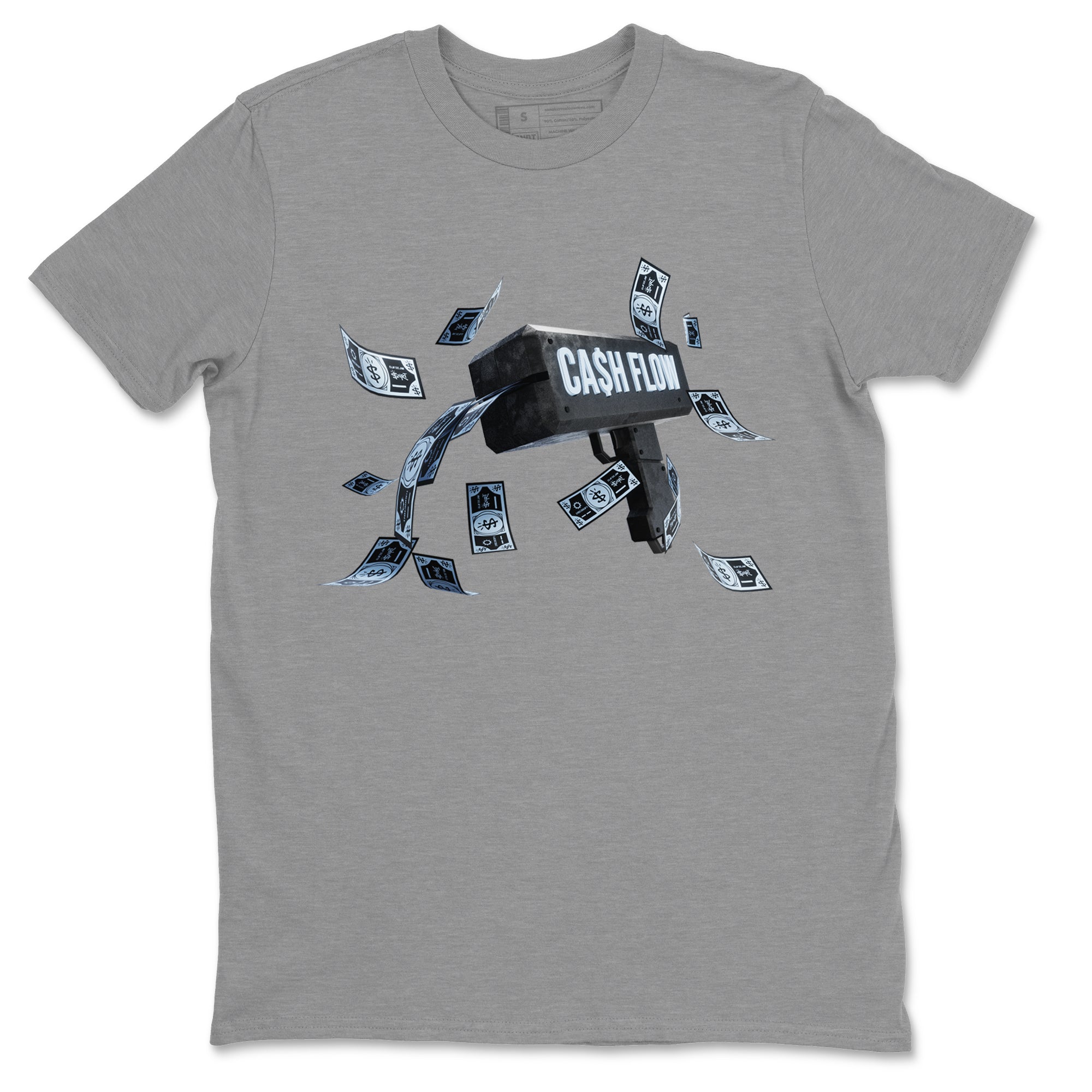 Air Jordan 7 Chambray Sneaker Match Tees Cash Flow Streetwear Sneaker Shirt AJ7 Chambray Sneaker Release Tees Unisex Shirts Heather Grey 2