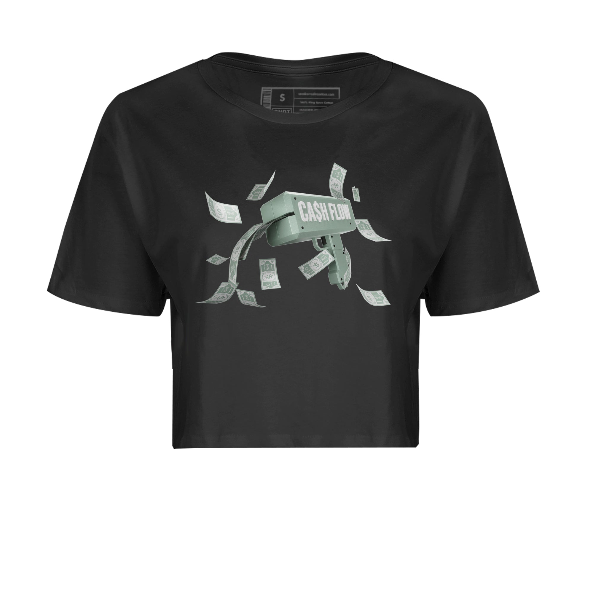 Dunk Mica Green Sneaker Match Tees Cash Flow Streetwear Sneaker Shirt Dunk Low Mica Green Sneaker Release Tees Women's Shirts Black 2