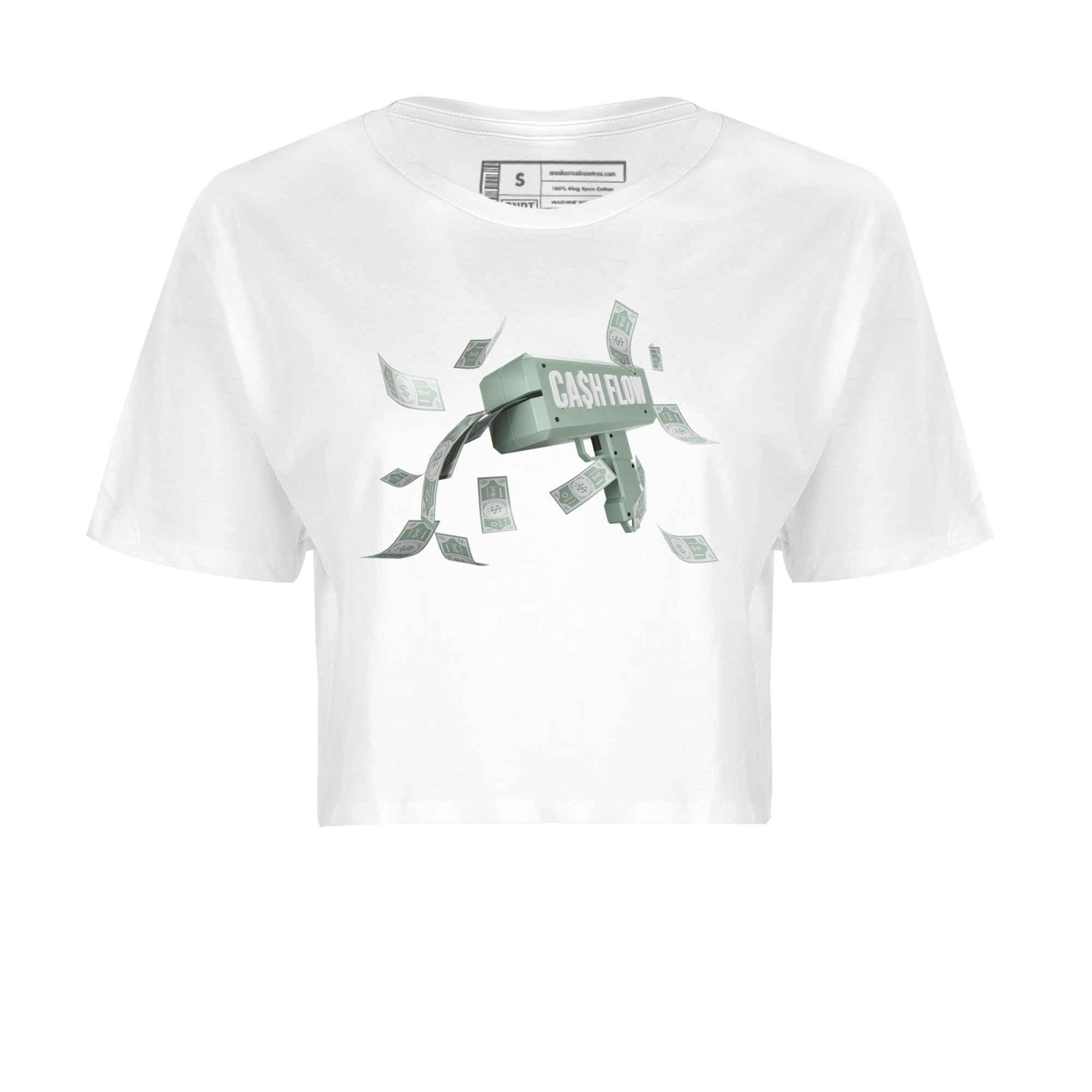 Dunk Mica Green Sneaker Match Tees Cash Flow Streetwear Sneaker Shirt Dunk Low Mica Green Sneaker Release Tees Women's Shirts White 2