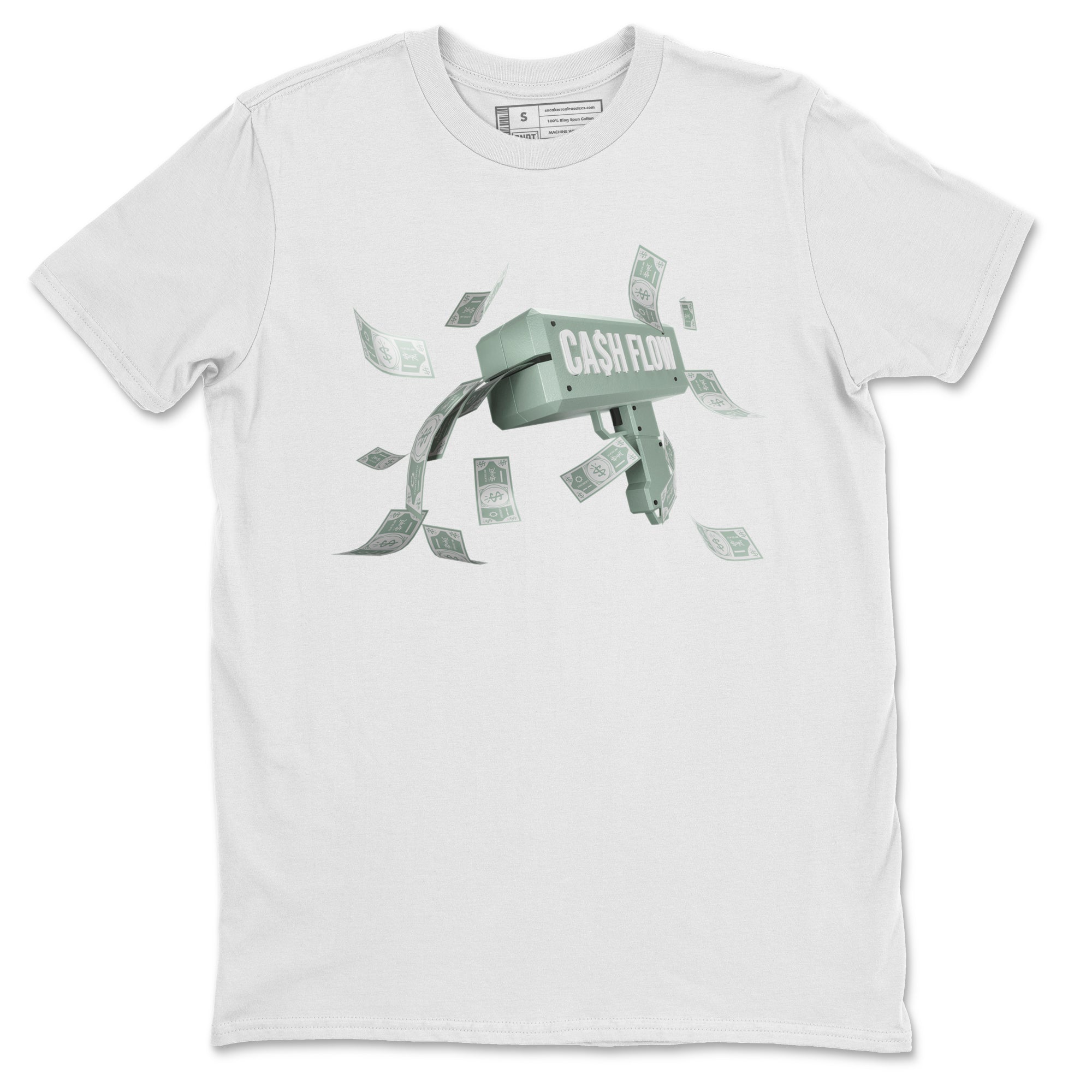 Dunk Mica Green Sneaker Match Tees Cash Flow Streetwear Sneaker Shirt Dunk Low Mica Green Sneaker Release Tees Unisex Shirts White 2