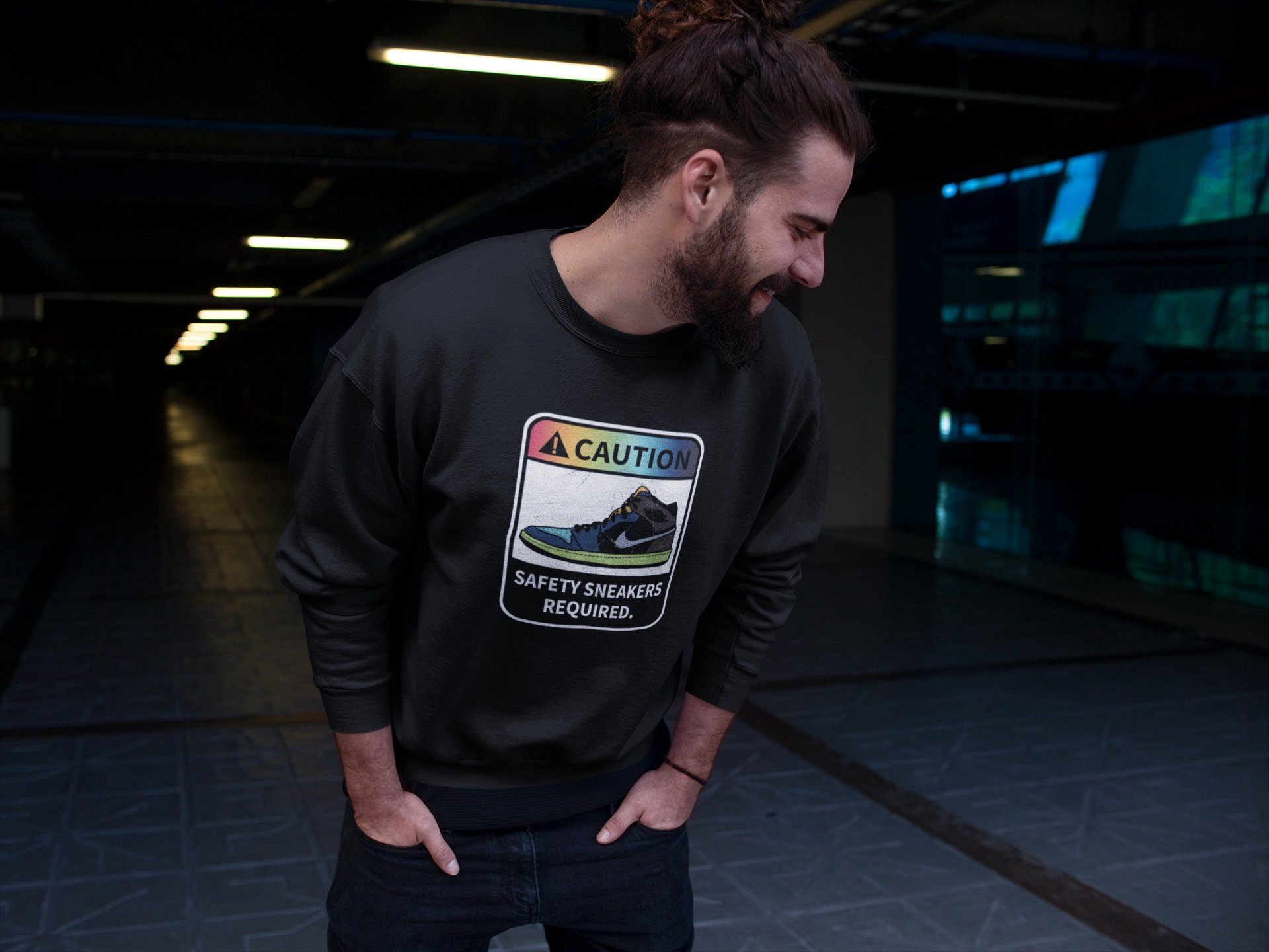 Jordan 1 Bio Hack Sneaker Match Tees Caution Sneaker Tees Jordan 1 Bio Hack Jordan to match sneaker T-Shirt Crew Neck Shirts