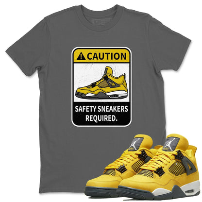 Jordan 4 Lightning Shirt To Match Jordans Caution Sneaker Tees Jordan 4 Lightning Drip Gear Zone Sneaker Matching Clothing Unisex Shirts