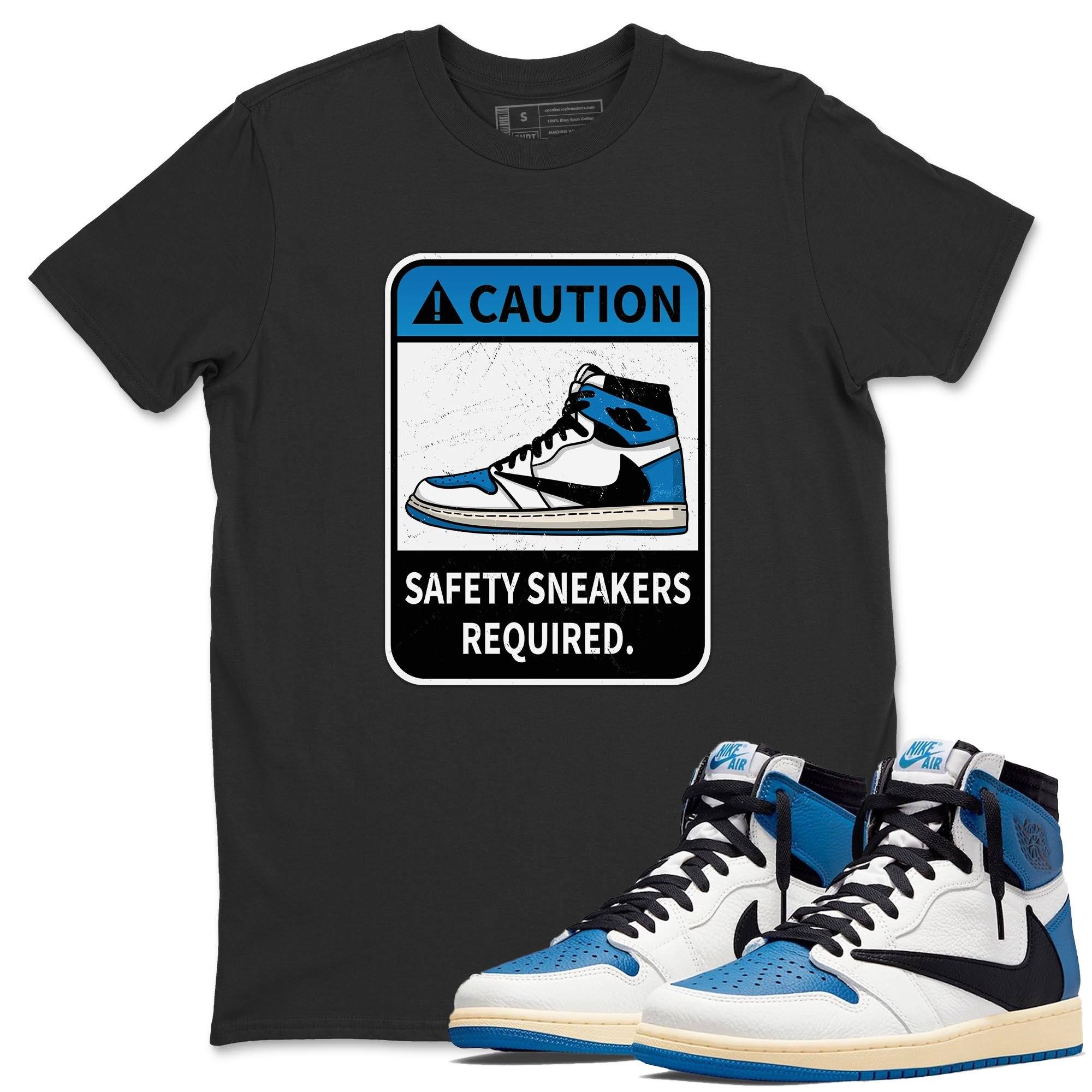 Jordan 1 Travis Scott Fragment Shirt To Match Jordans Caution Sneaker Tees Jordan 1 Travis Scott Fragment Drip Gear Zone Sneaker Matching Clothing Unisex Shirts