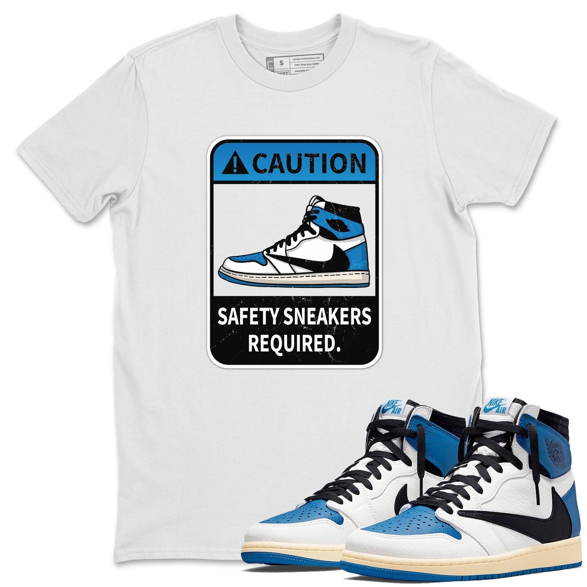 Jordan 1 Travis Scott Fragment Shirt To Match Jordans Caution Sneaker Tees Jordan 1 Travis Scott Fragment Drip Gear Zone Sneaker Matching Clothing Unisex Shirts
