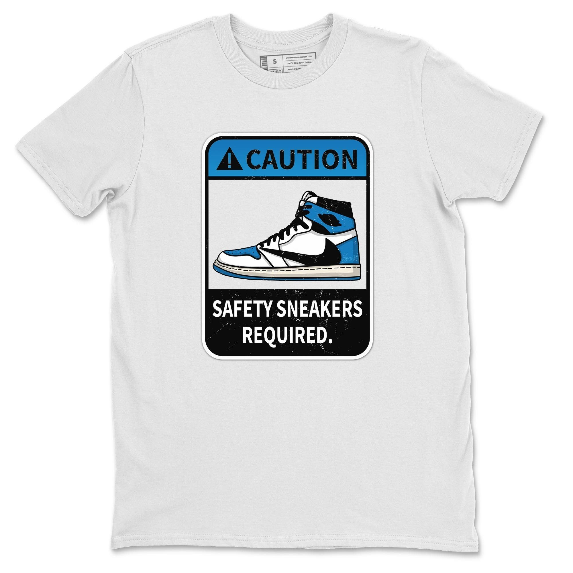 Jordan 1 Travis Scott Fragment Shirt To Match Jordans Caution Sneaker Tees Jordan 1 Travis Scott Fragment Drip Gear Zone Sneaker Matching Clothing Unisex Shirts
