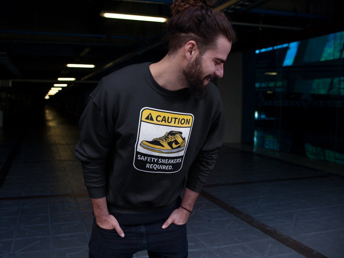 Dunk Championship Goldenrod Sneaker Match Tees Caution Sneaker Tees Dunk Championship Goldenrod Jordan to match sneaker T-Shirt Crew Neck Shirts